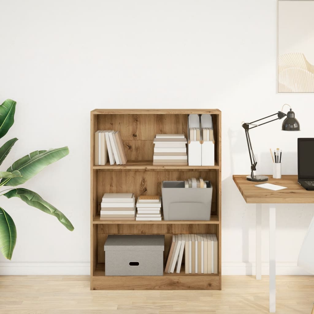 Bibliotecă, stejar artizanal, 80x24x109 cm, lemn prelucrat GartenMobel Dekor