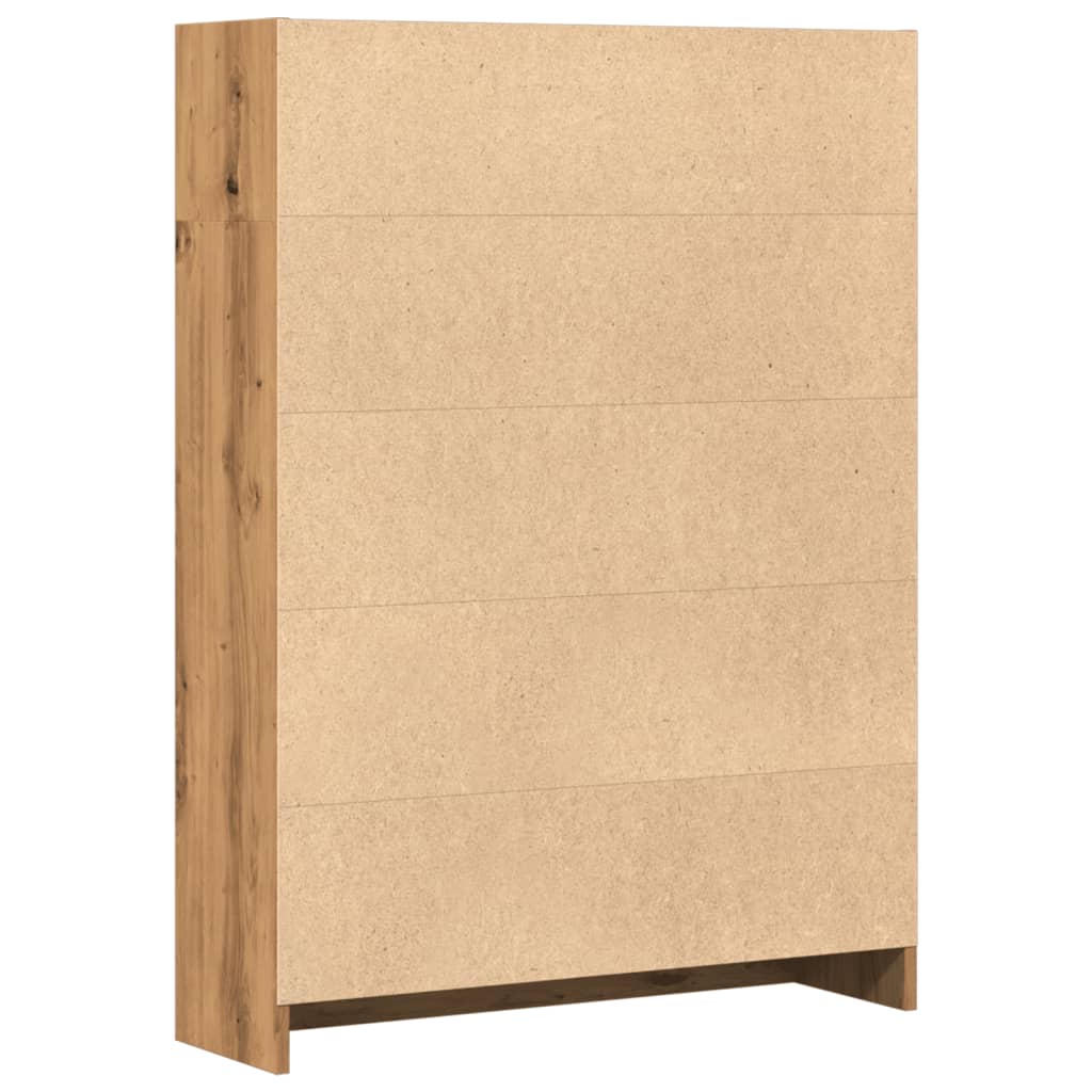 Bibliotecă, stejar artizanal, 80x24x109 cm, lemn prelucrat GartenMobel Dekor