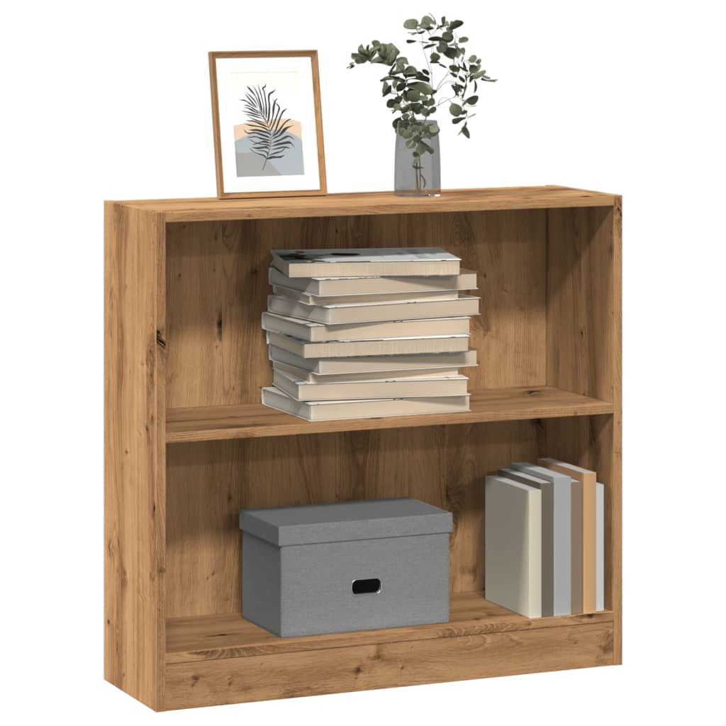 Bibliotecă, stejar artizanal, 80x24x76 cm, lemn prelucrat GartenMobel Dekor