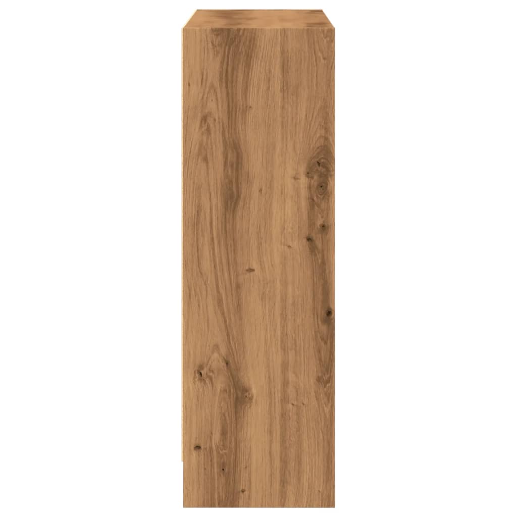 Bibliotecă, stejar artizanal, 80x24x76 cm, lemn prelucrat GartenMobel Dekor
