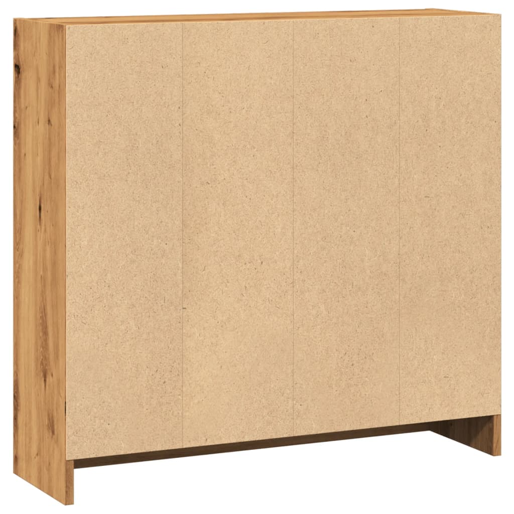 Bibliotecă, stejar artizanal, 80x24x76 cm, lemn prelucrat GartenMobel Dekor