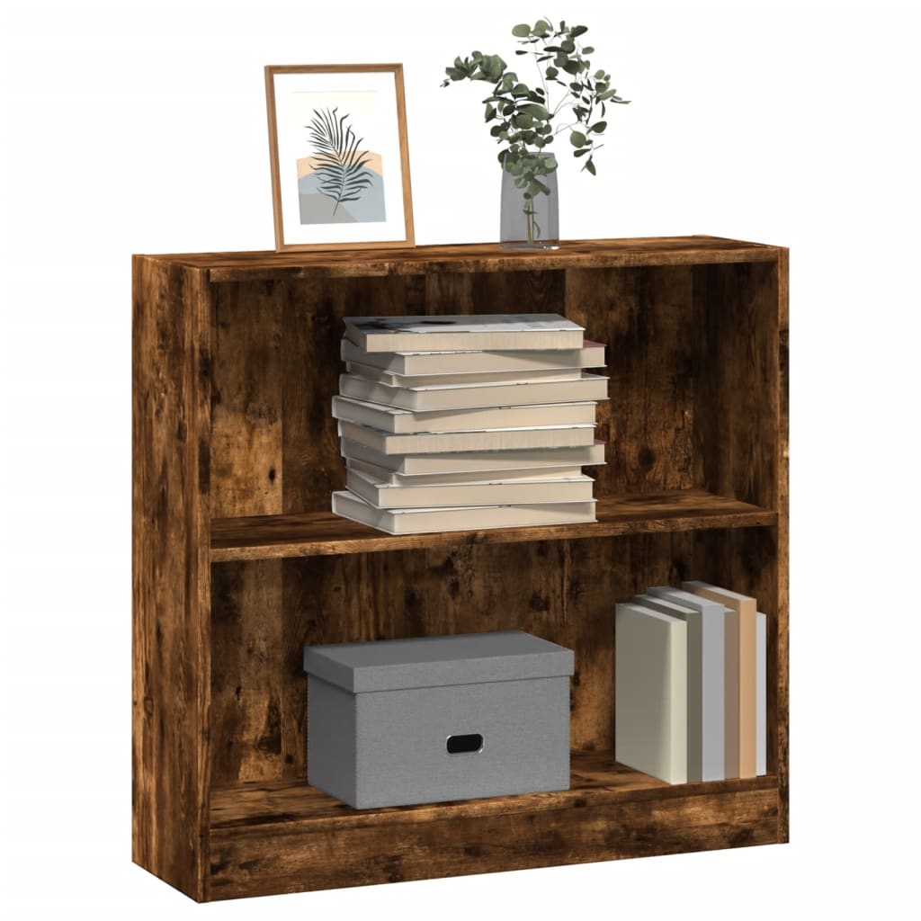 Bibliotecă, stejar fumuriu, 80x24x76 cm, lemn prelucrat GartenMobel Dekor
