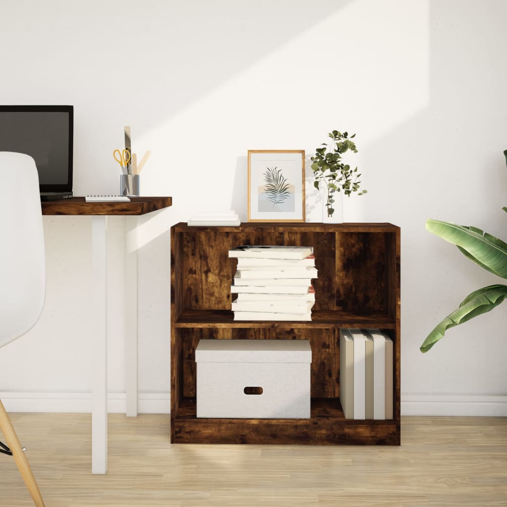 Bibliotecă, stejar fumuriu, 80x24x76 cm, lemn prelucrat GartenMobel Dekor