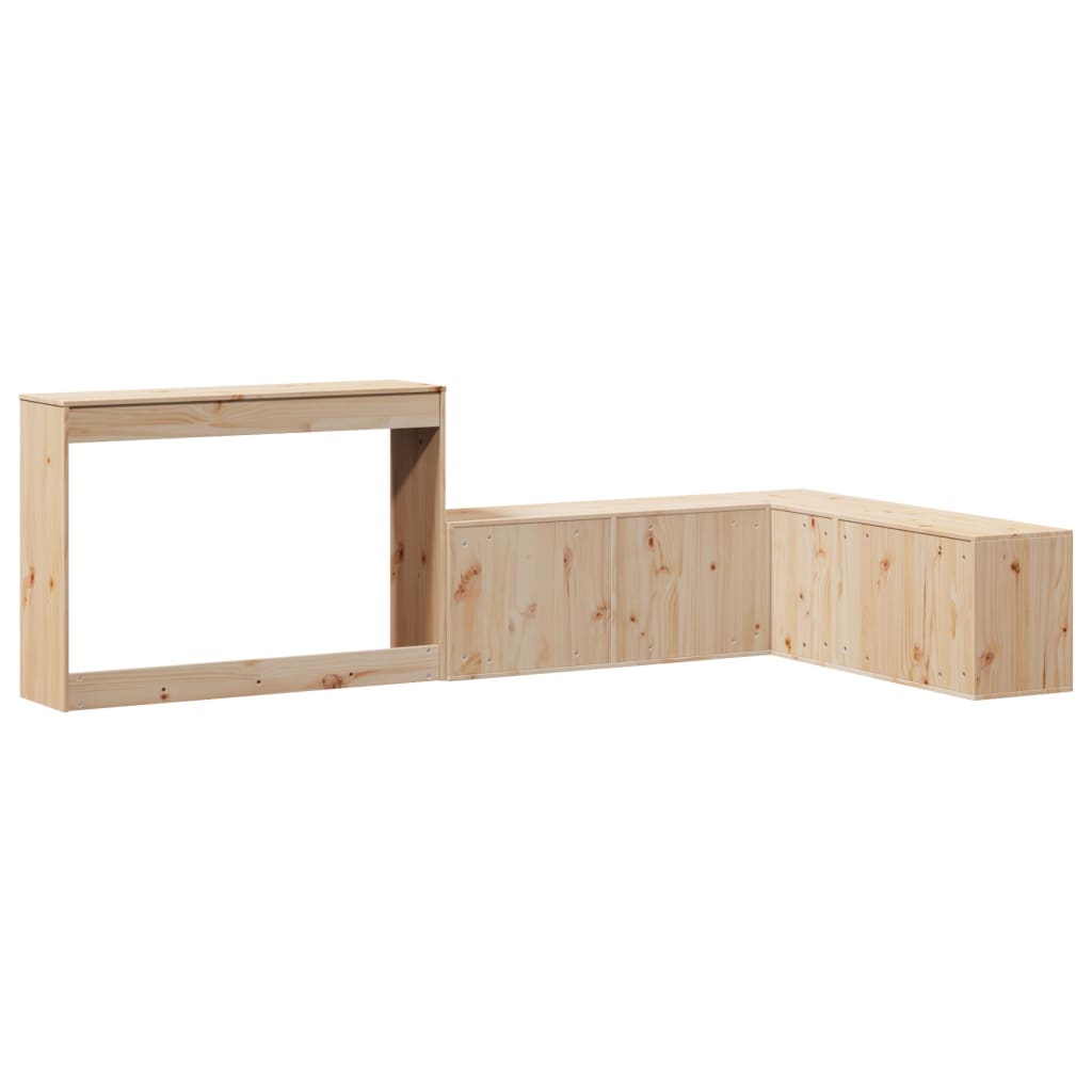Noptieră cu birou, 232x122x75 cm lemn masiv de pin GartenMobel Dekor