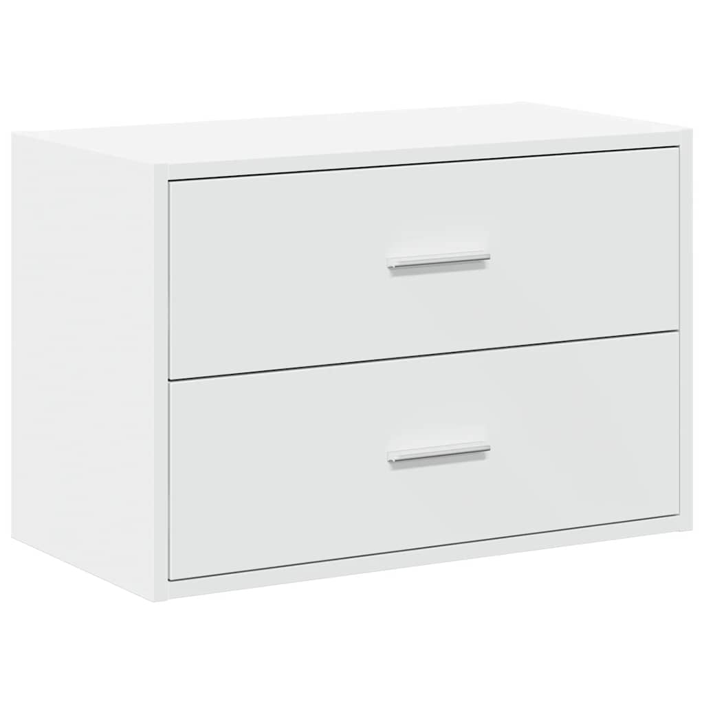 Dulap cu 2 sertare alb 60x31x40 cm lemn prelucrat GartenMobel Dekor