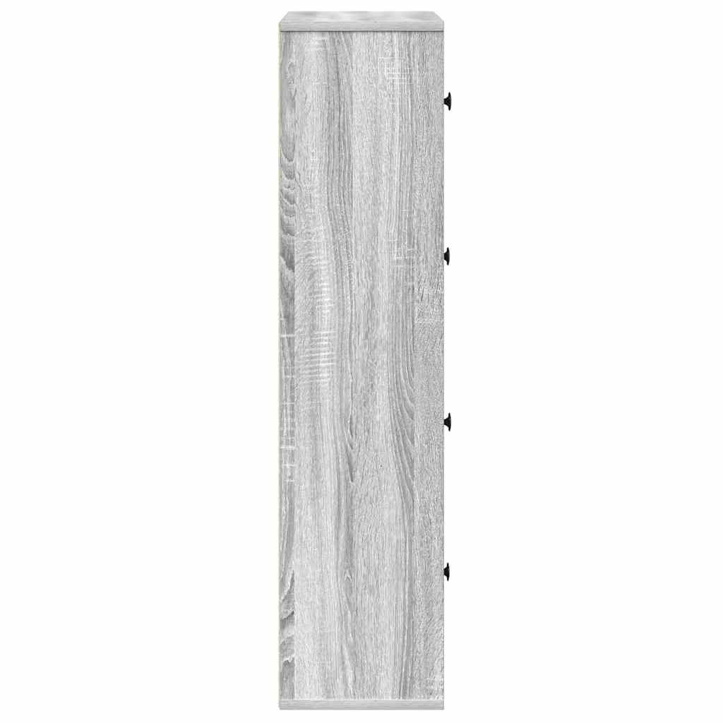 Bibliotecă, gri sonoma, 60x24x101,5 cm, lemn prelucrat GartenMobel Dekor