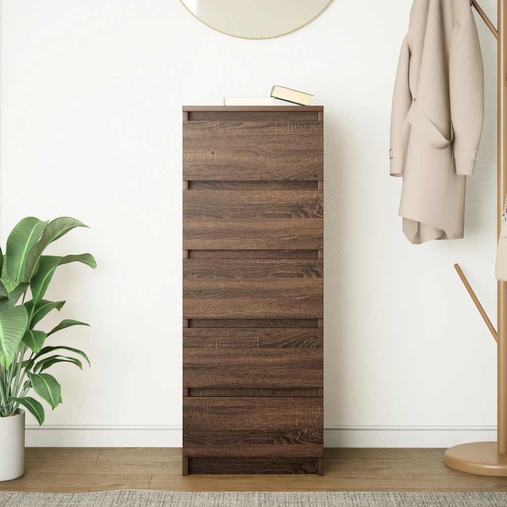 Bufetă cu sertare Stejar maro 37,5x35x99 cm Lemn prelucrat GartenMobel Dekor