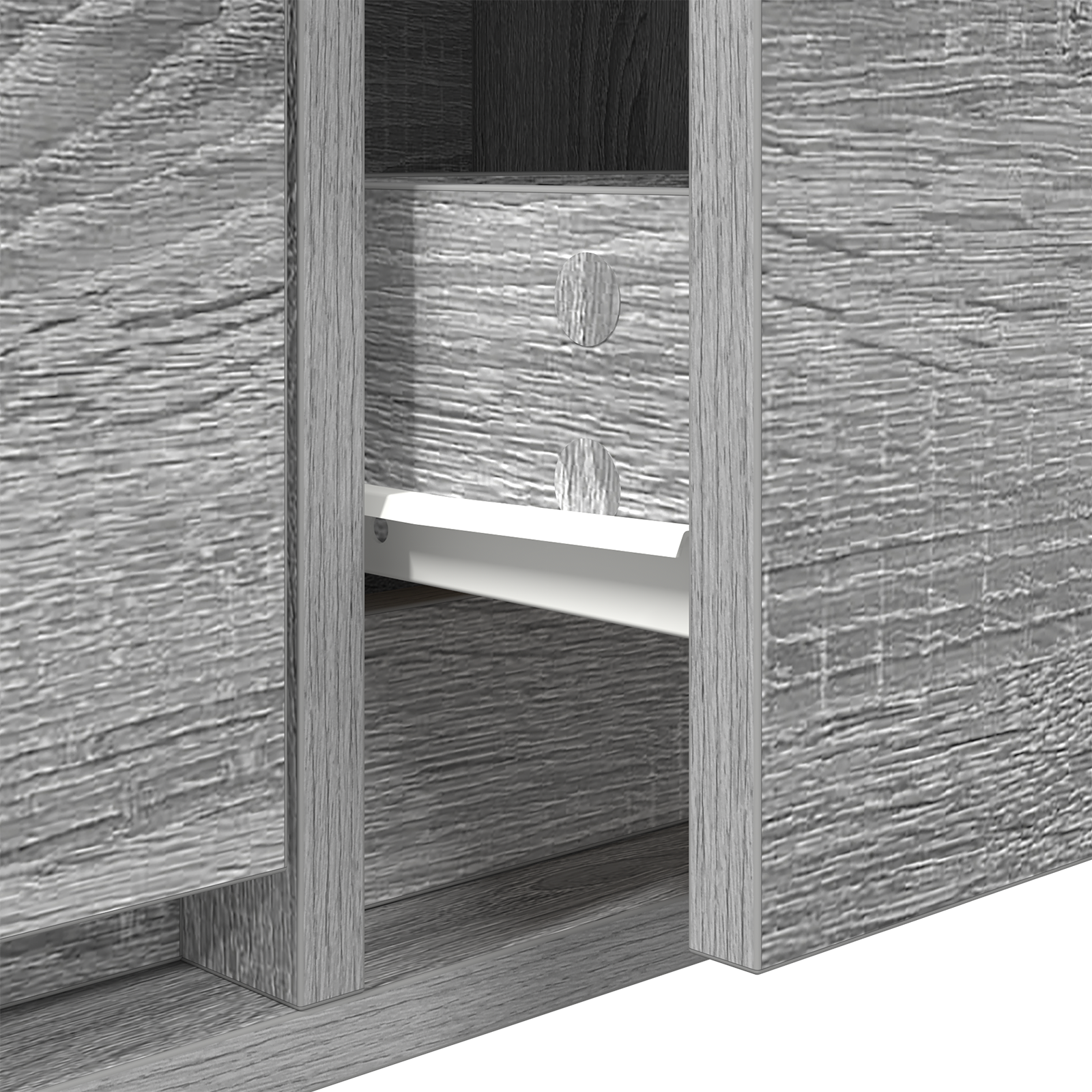 Dulap TV, gri sonoma, 100x31x25,5 cm, lemn prelucrat GartenMobel Dekor
