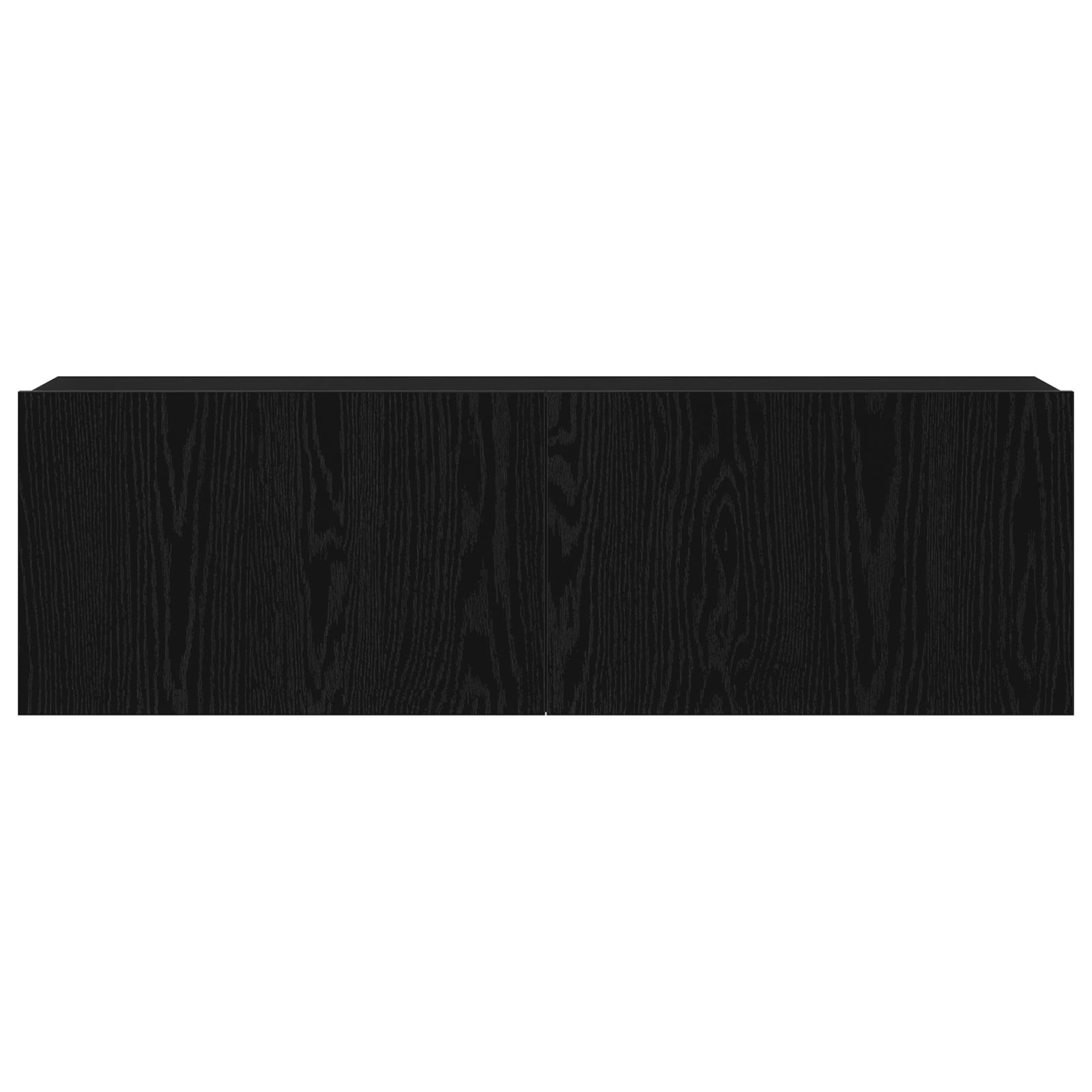 Dulap TV Montat pe Perete Negru din Lemn Compus 100x30x30 cm GartenMobel Dekor