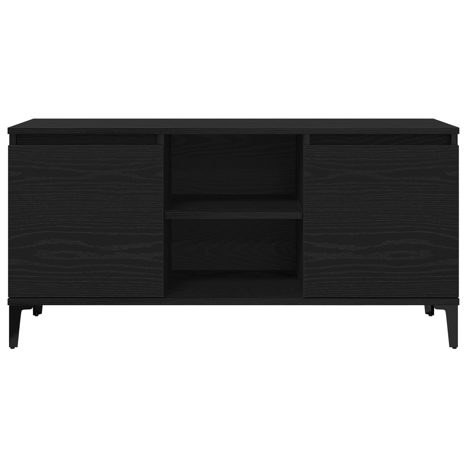Dulap TV Negru Stejar 102x35x50 cm Lemn Prelucrat GartenMobel Dekor