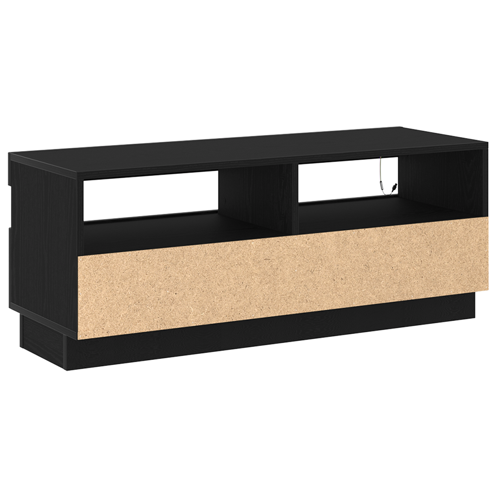 Dulap TV cu lumini LED Stejar Negru 100x35x40 cm Lemn prelucrat GartenMobel Dekor