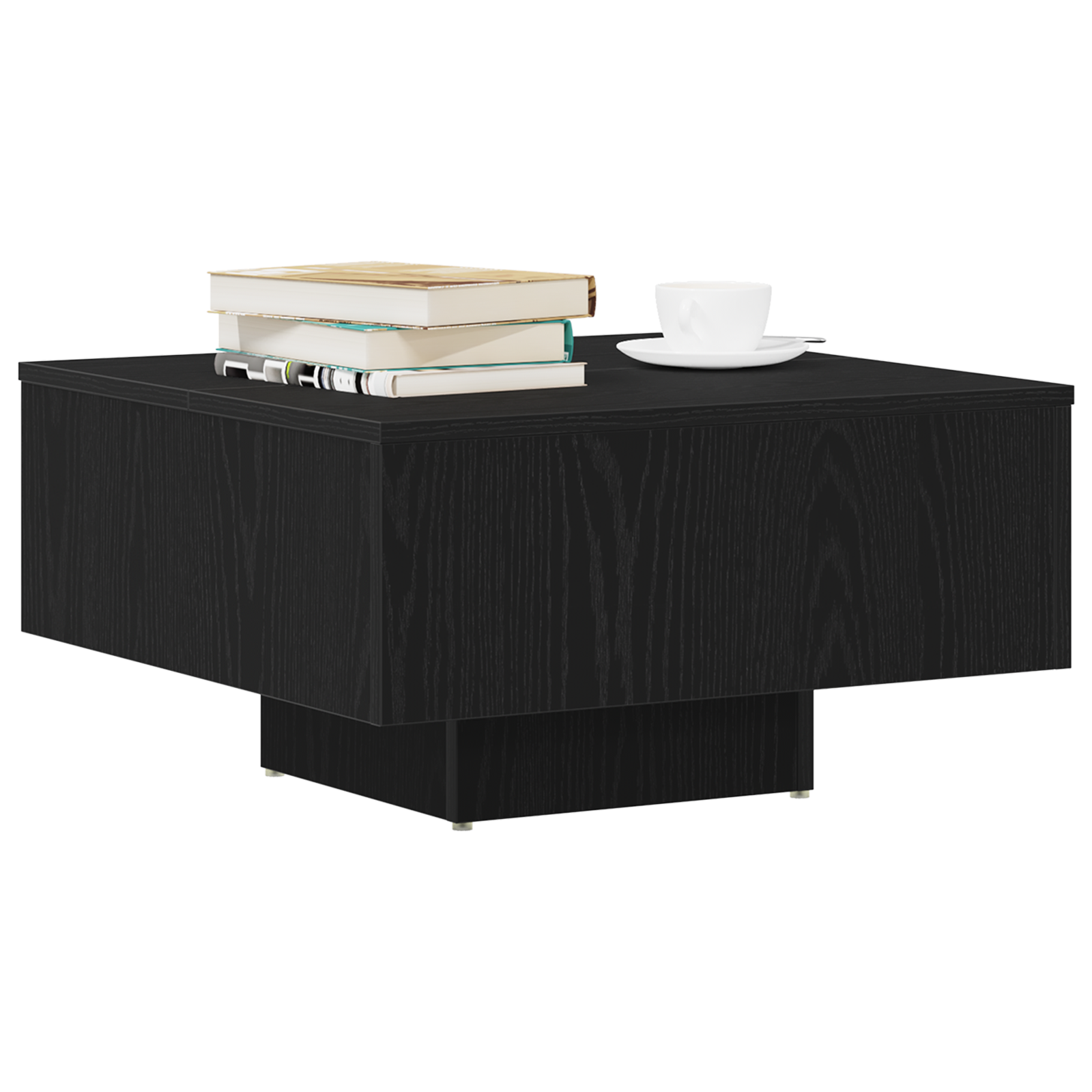 Mese de cafea  din lemn ingineresc, negre, 60 x 60 x 31,5 cm GartenMobel Dekor