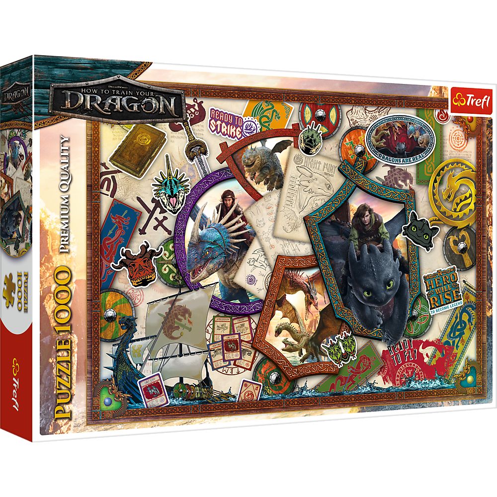 PUZZLE TREFL 1000 CUM SA ITI DRESEZI DRAGONUL EROII SuperHeroes ToysZone