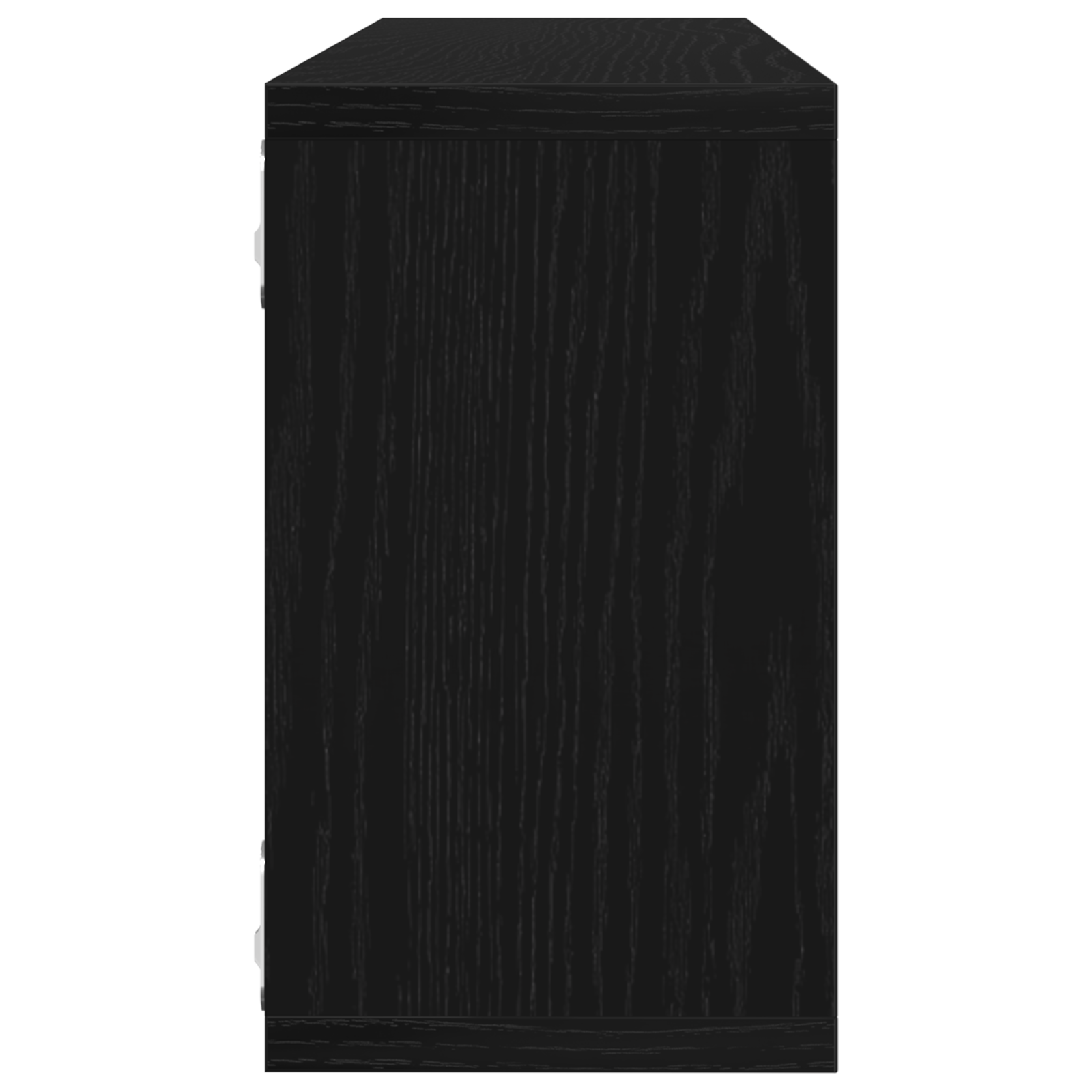 Raft montat pe perete  Set de 4 Stejar negru Lemn prelucrat GartenMobel Dekor