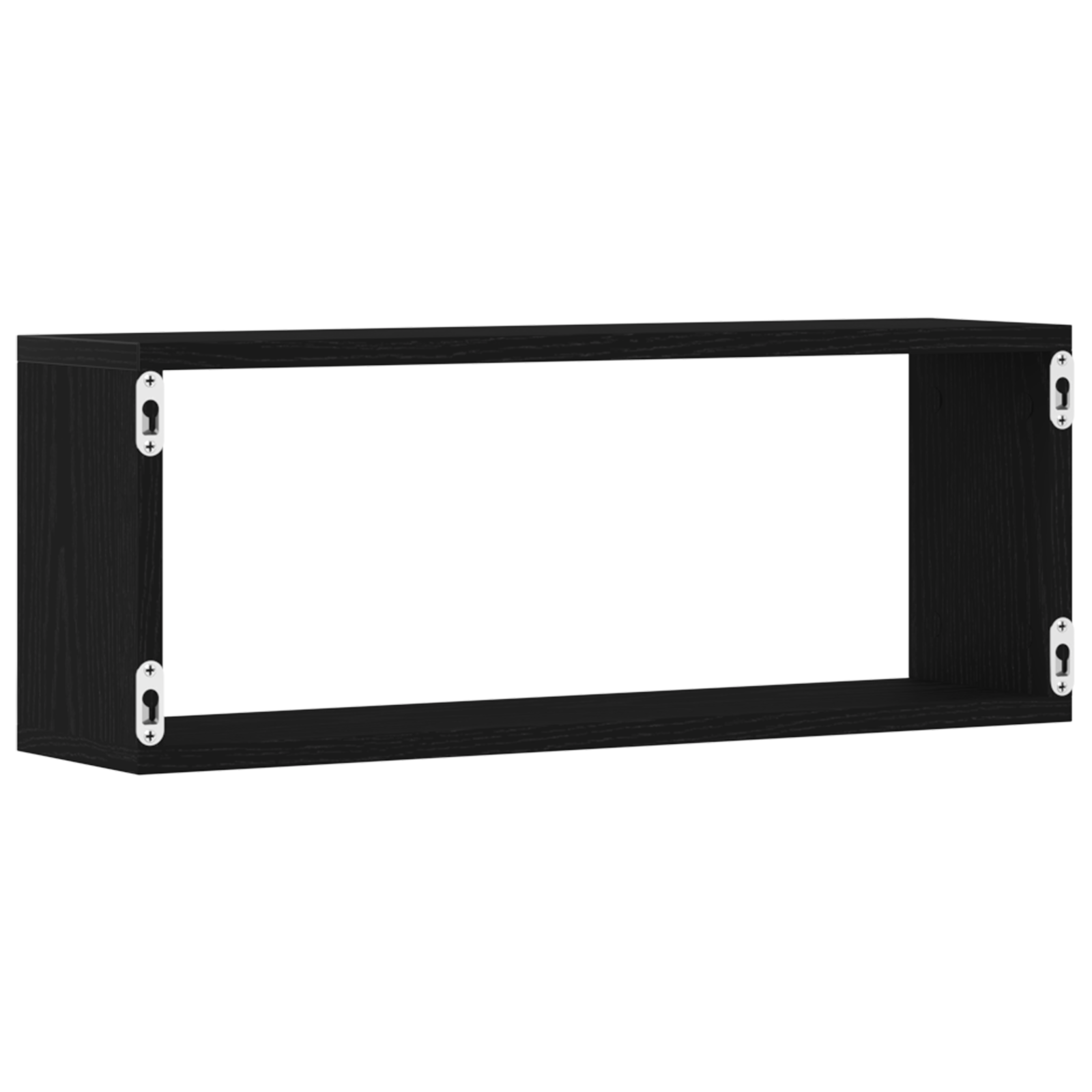 Rafturi vitaXL 2 buc Negru Stejar 60x15x23 cm Făcute din lemn lamelat GartenMobel Dekor