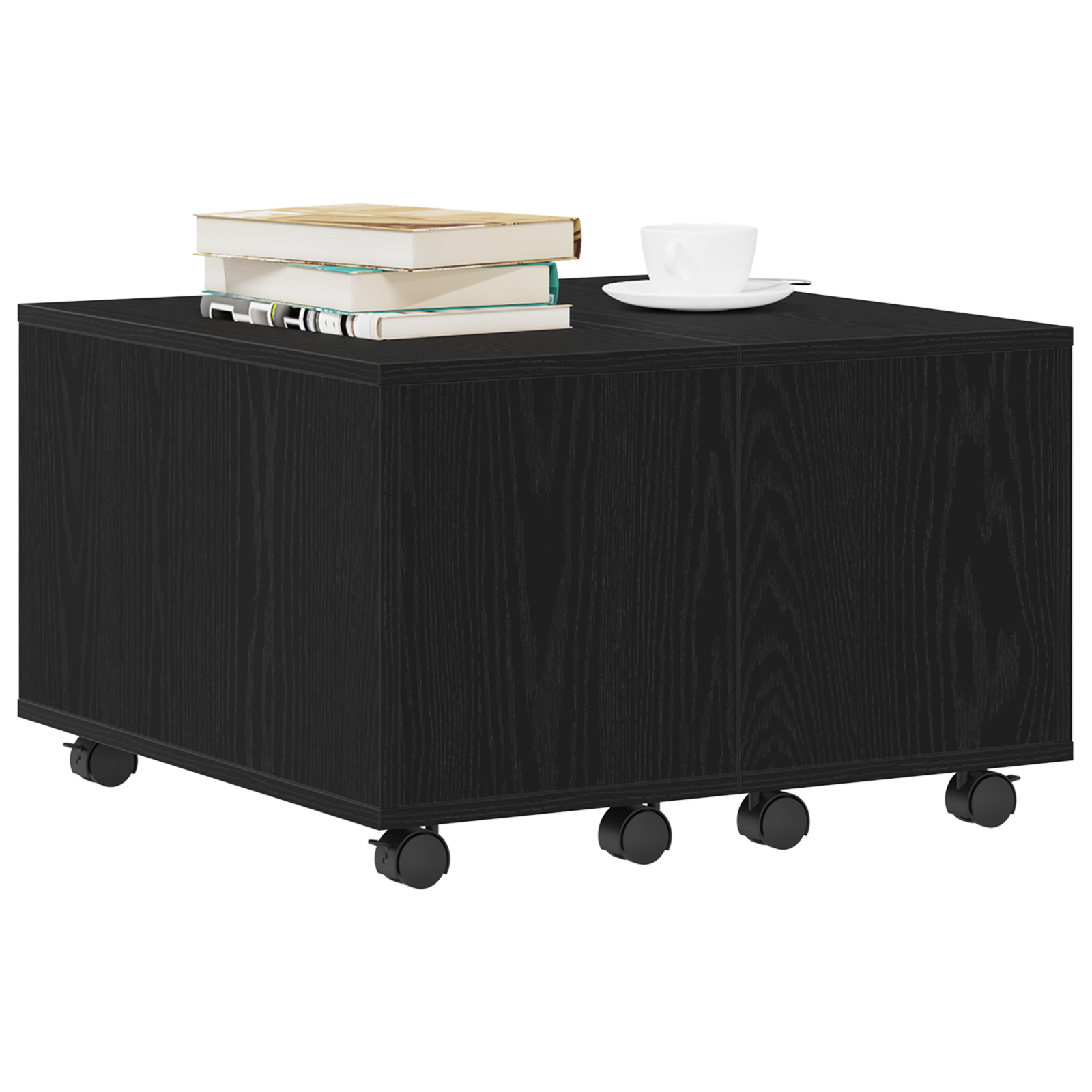 masă de cafea  Negru Stejar 60x60x38 cm din Lemn Compozit GartenMobel Dekor