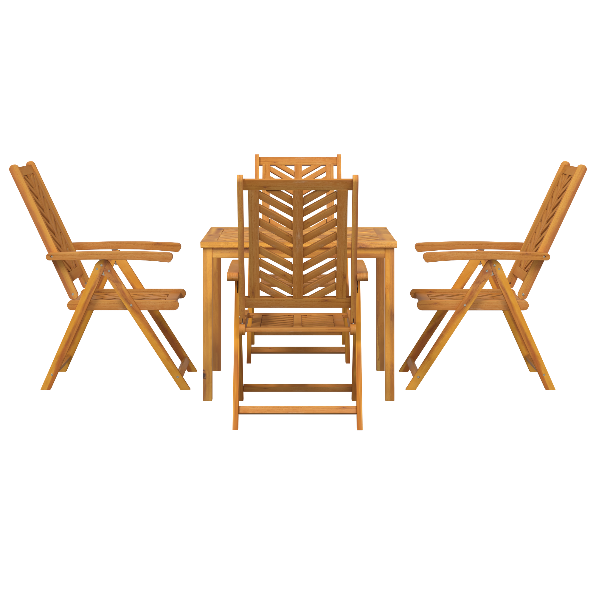 Set de Masă de Grădină de 5 Piese din Lemn Solid de Acacia GartenMobel Dekor