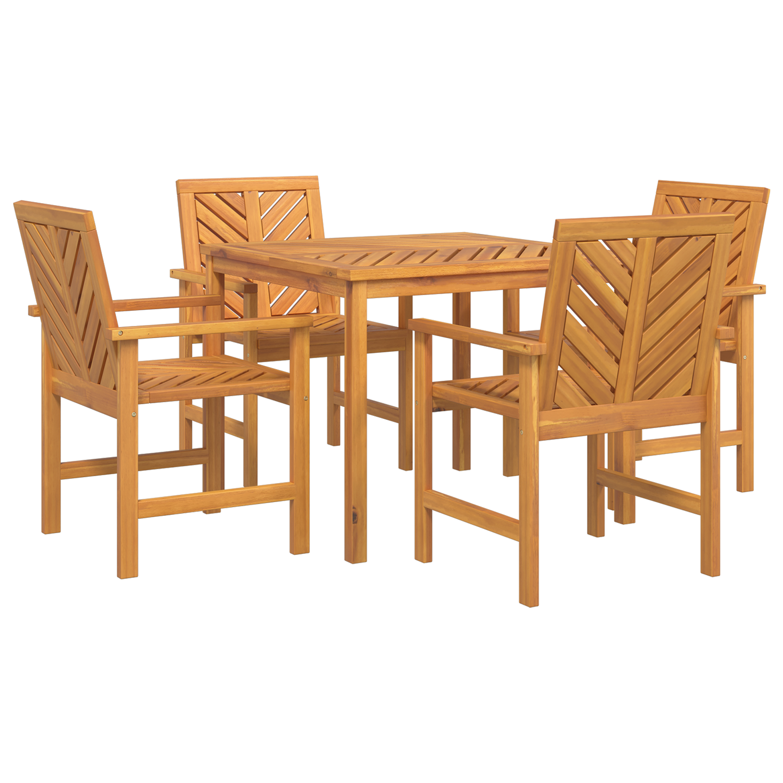 Set de dining pentru grădină 4 piese din lemn masiv de acacia GartenMobel Dekor