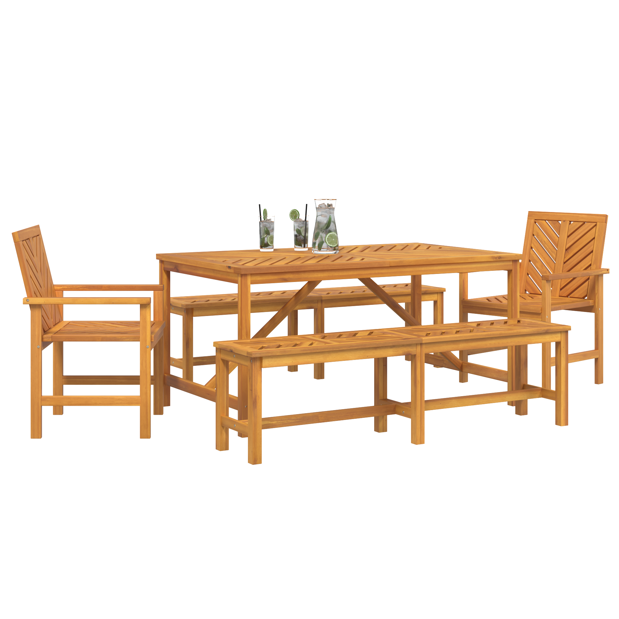 Set de dining pentru grădină din lemn masiv de acacia GartenMobel Dekor