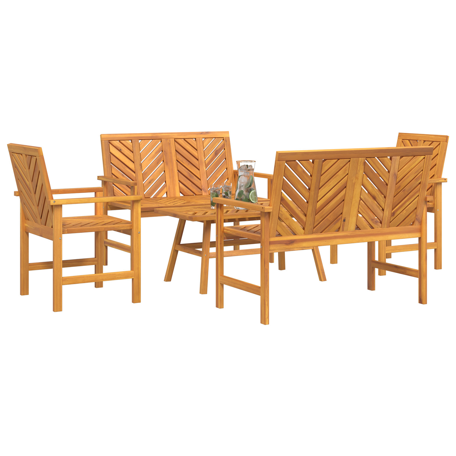 Set lounge pentru grădină 5 Piese din lemn solid de acacia GartenMobel Dekor