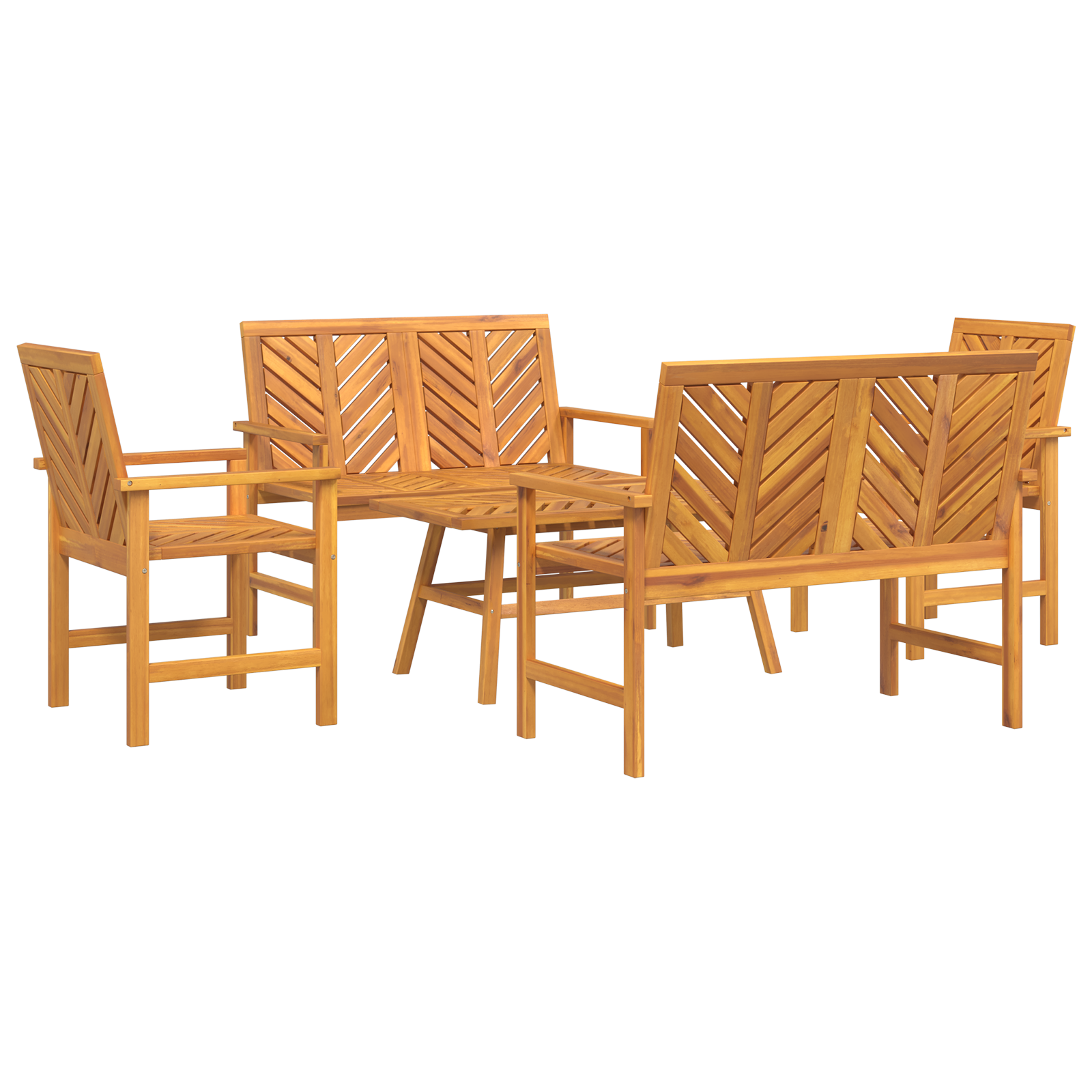 Set lounge pentru grădină 5 Piese din lemn solid de acacia GartenMobel Dekor