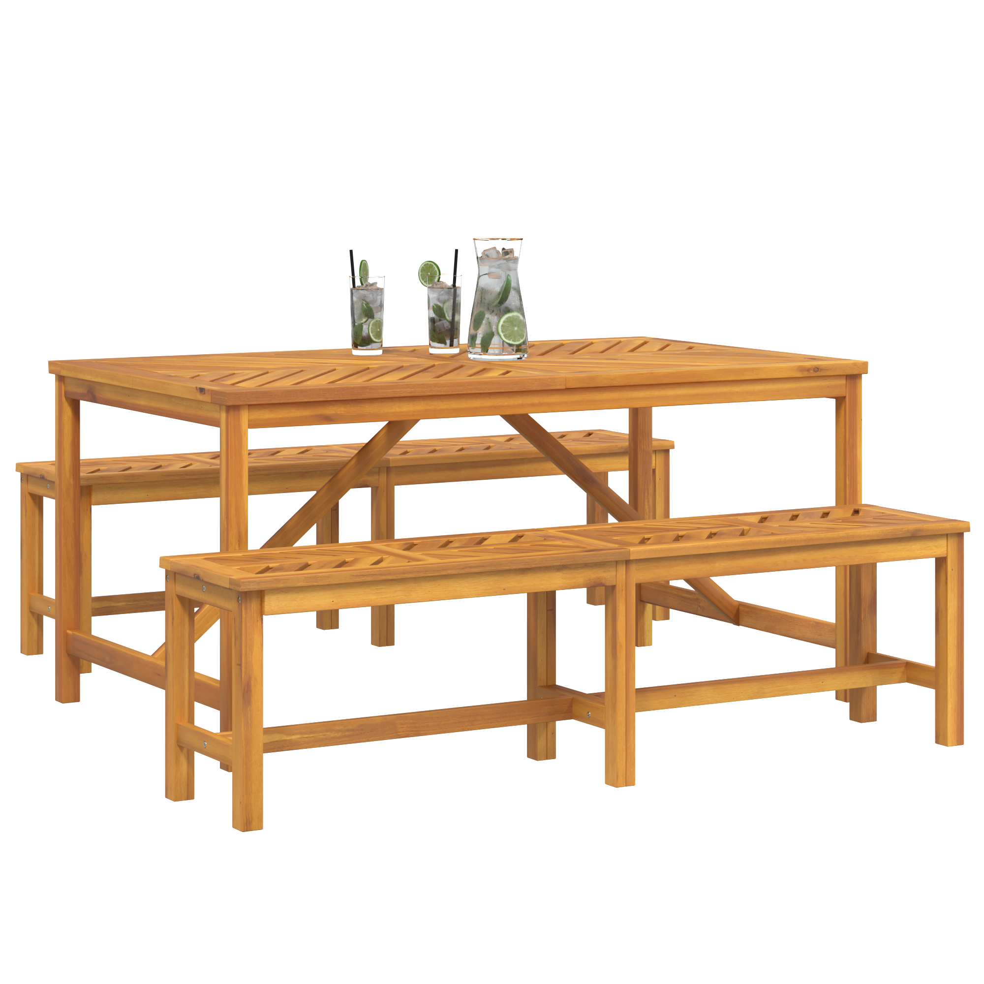 Set masă grădină 3 piese lemn masiv acacia GartenMobel Dekor