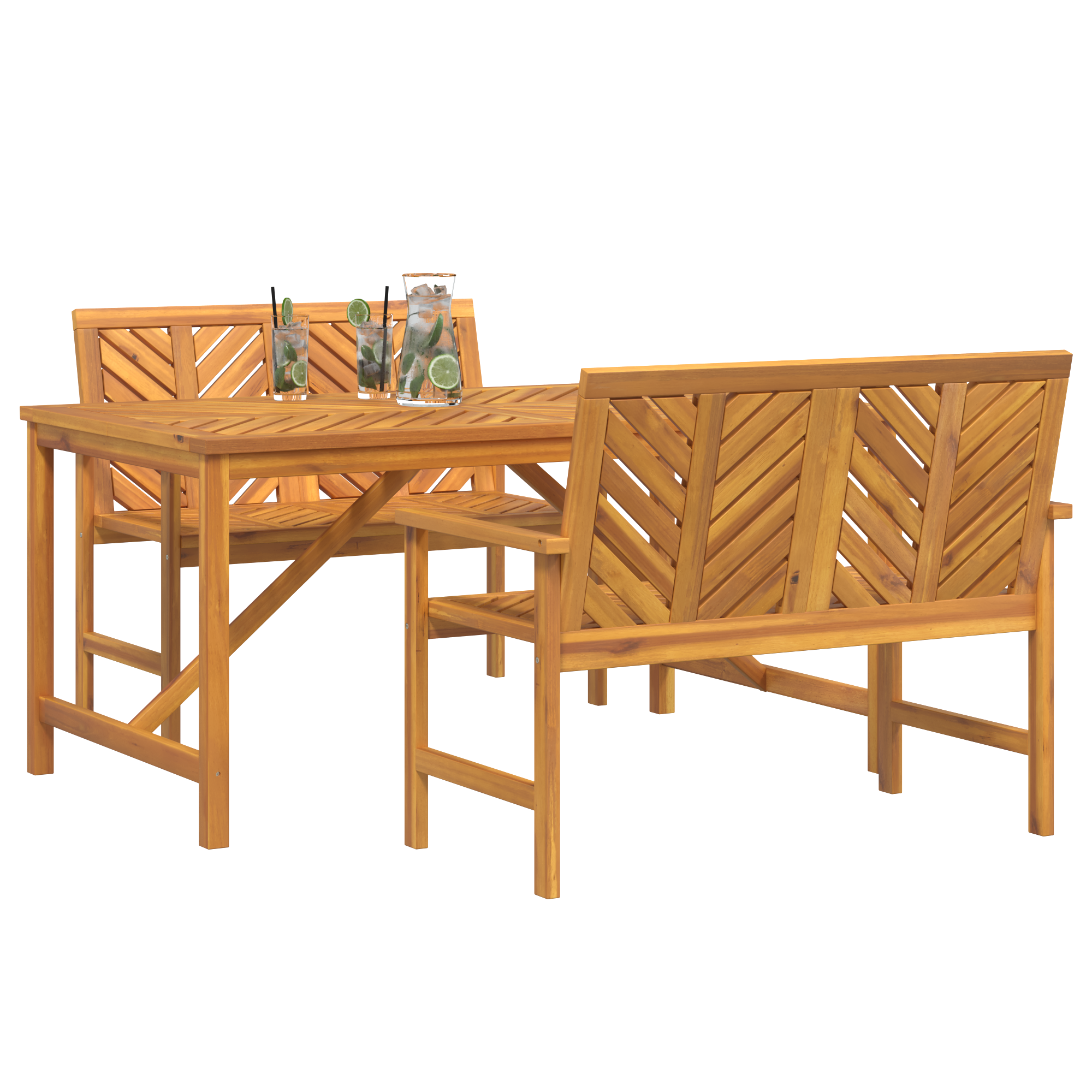 Set mese grădină 3 piese lemn masiv acacia GartenMobel Dekor