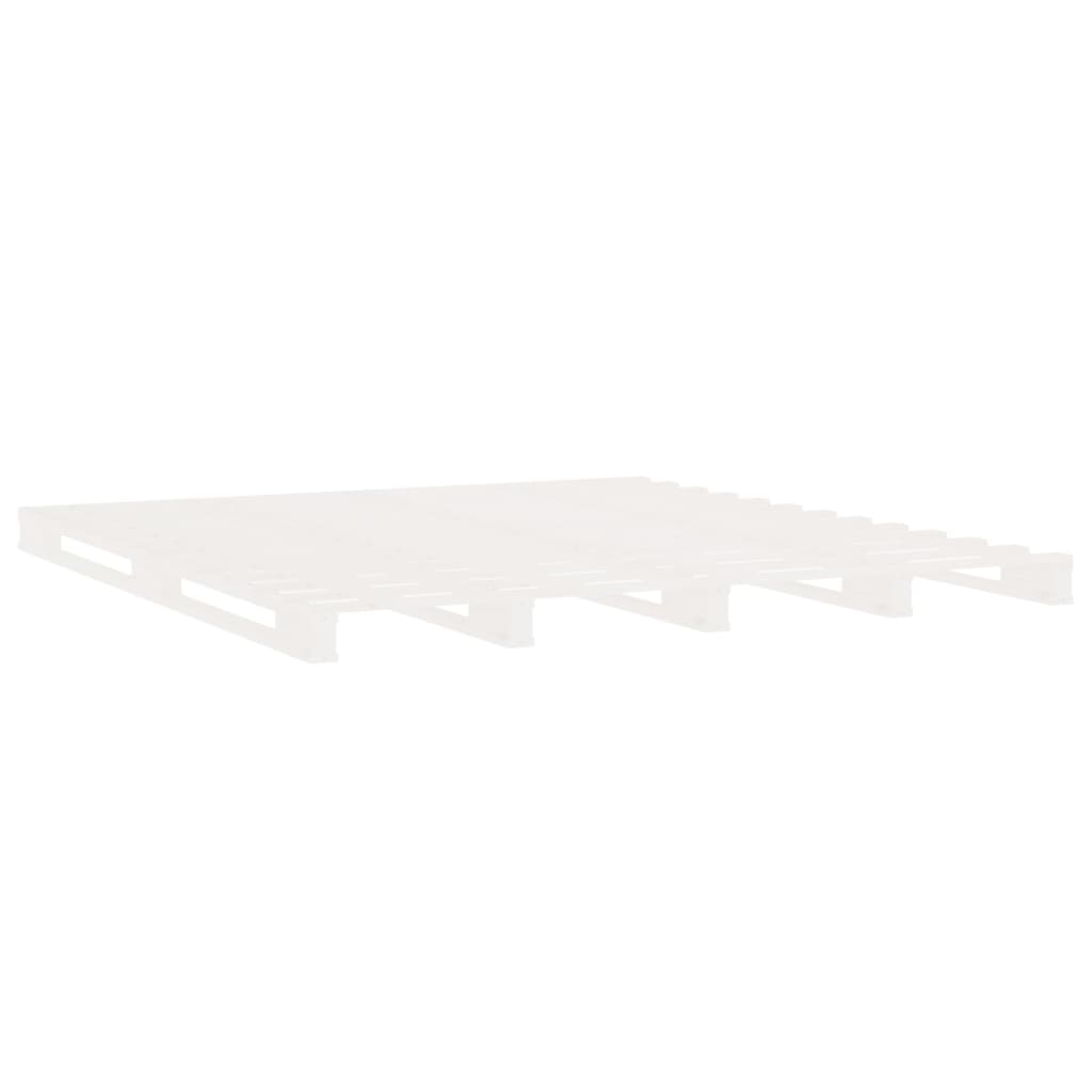 Cadru de pat Small Double, alb, 120x190 cm, lemn masiv pin GartenMobel Dekor