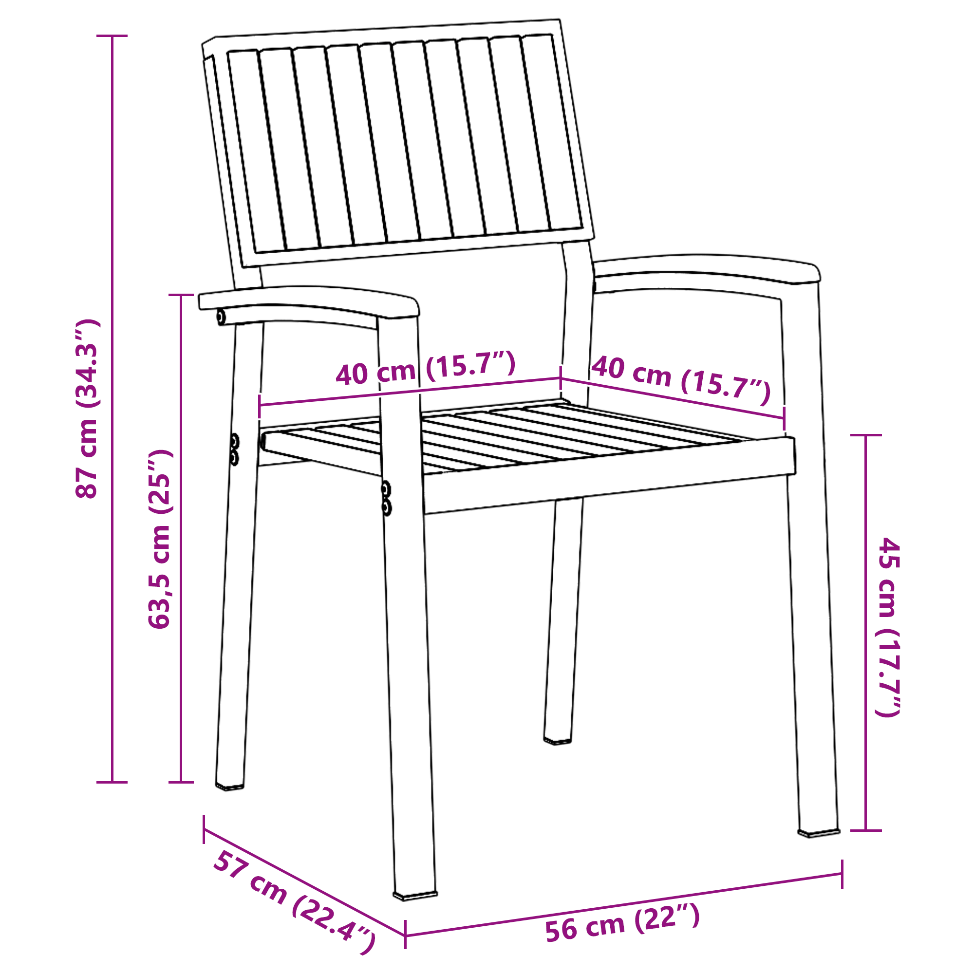 Set de Dining cu 5 Piese din Lemn Masiv de Acacia și Metal GartenMobel Dekor
