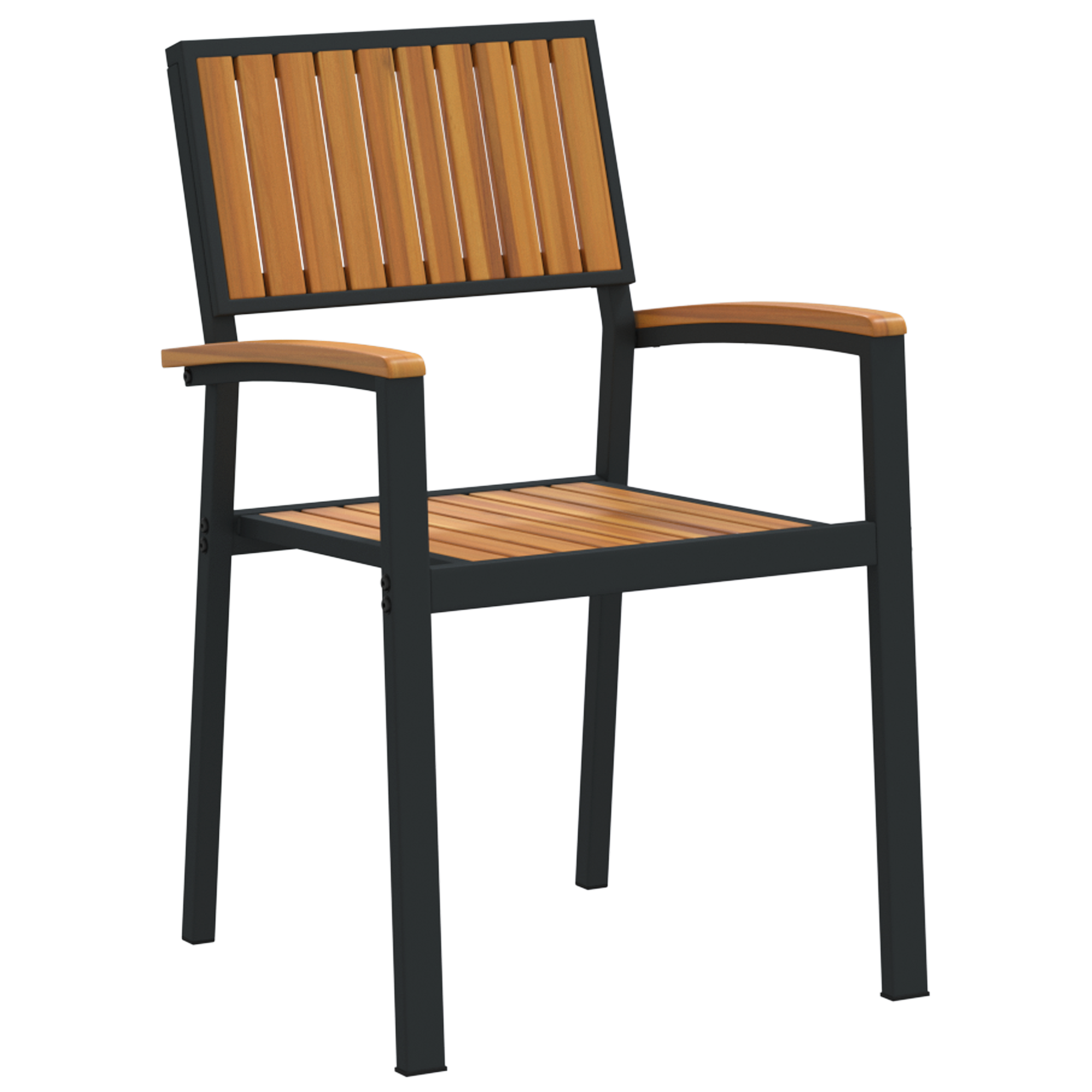 Set de Dining cu 5 Piese din Lemn Masiv de Acacia și Metal GartenMobel Dekor