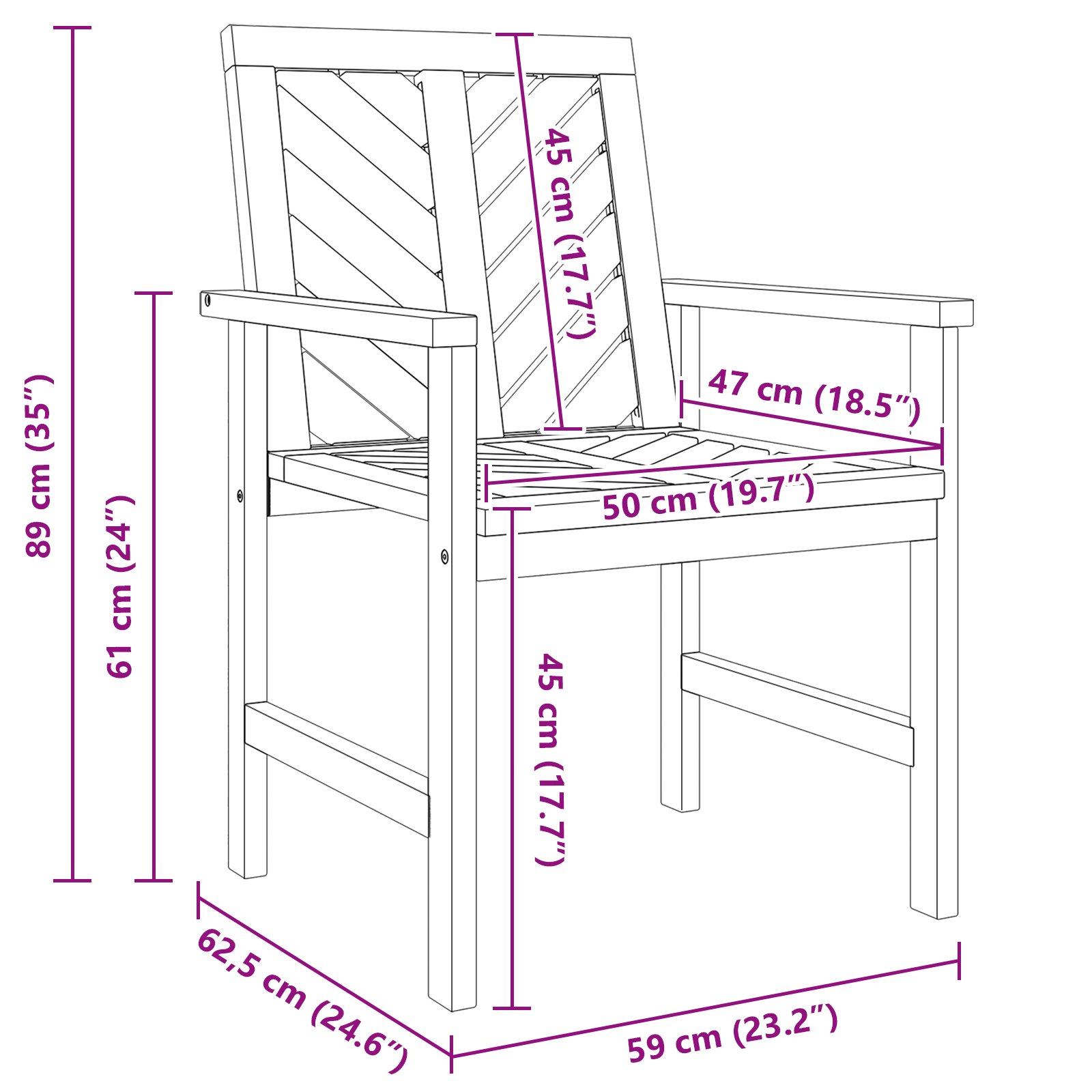 Set lounge pentru grădină 5 Piese din lemn solid de acacia GartenMobel Dekor