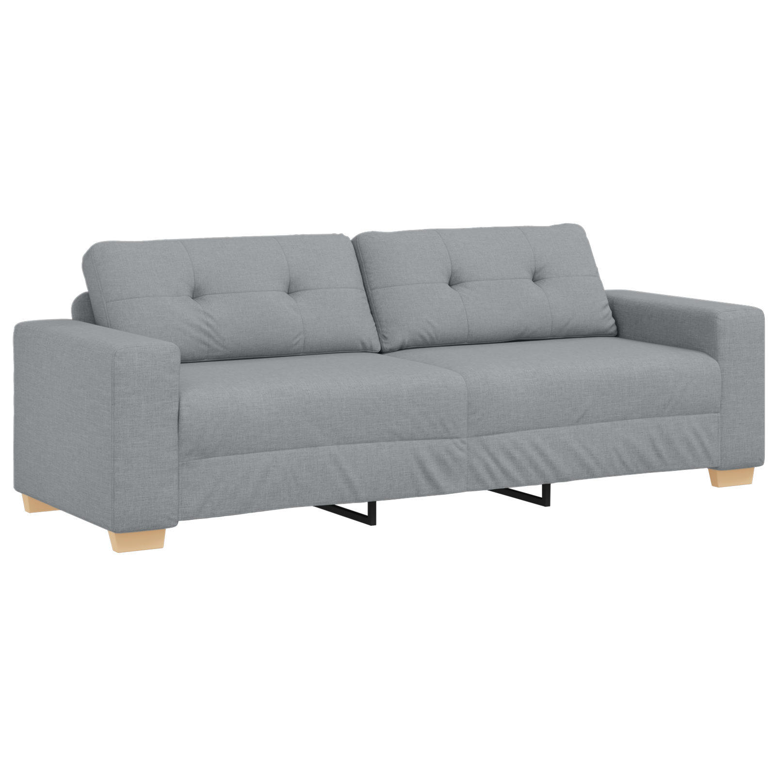 Set canapea, 3 piese, perne gri deschis, textil GartenMobel Dekor