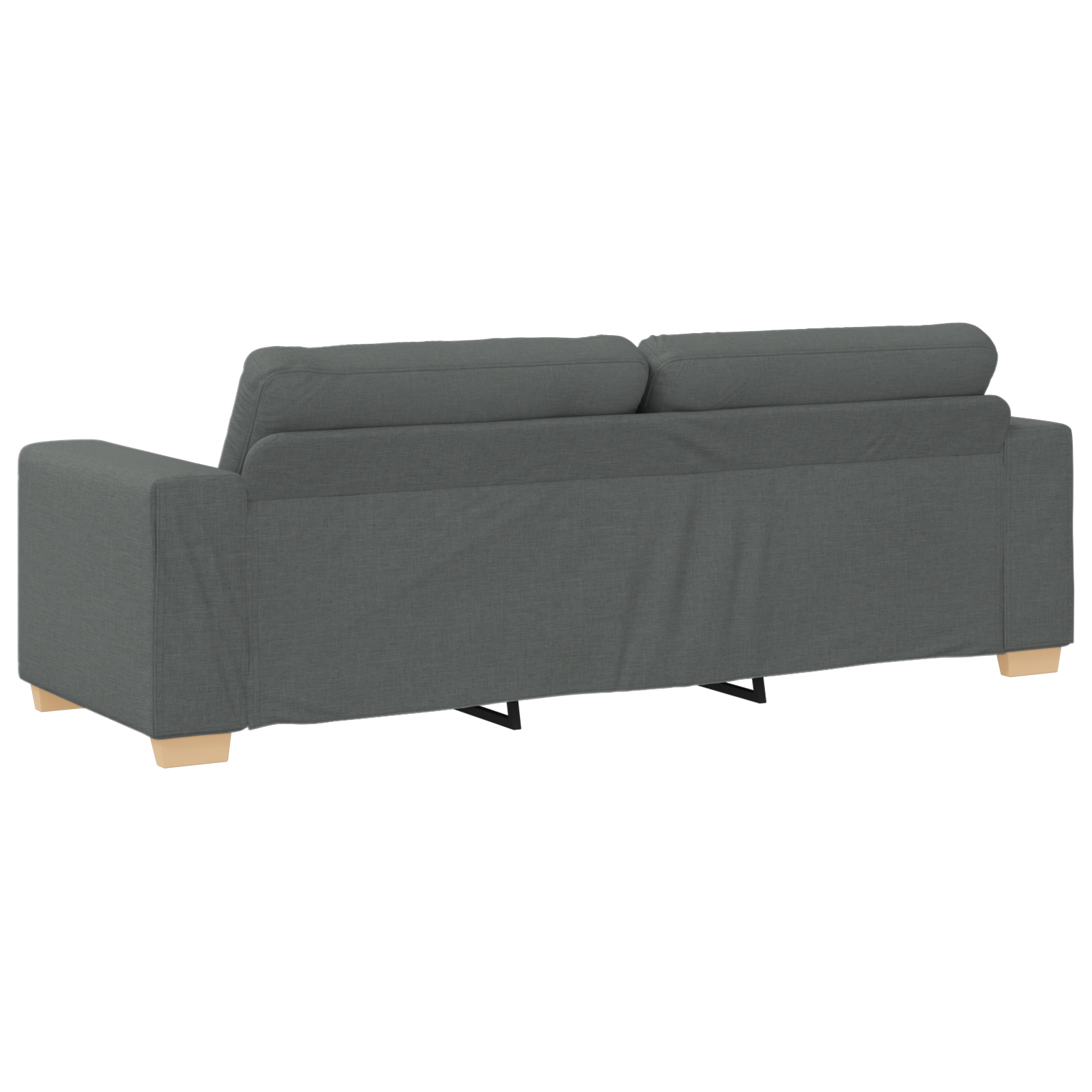 Set canapea, 3 piese, perne gri închis, textil GartenMobel Dekor