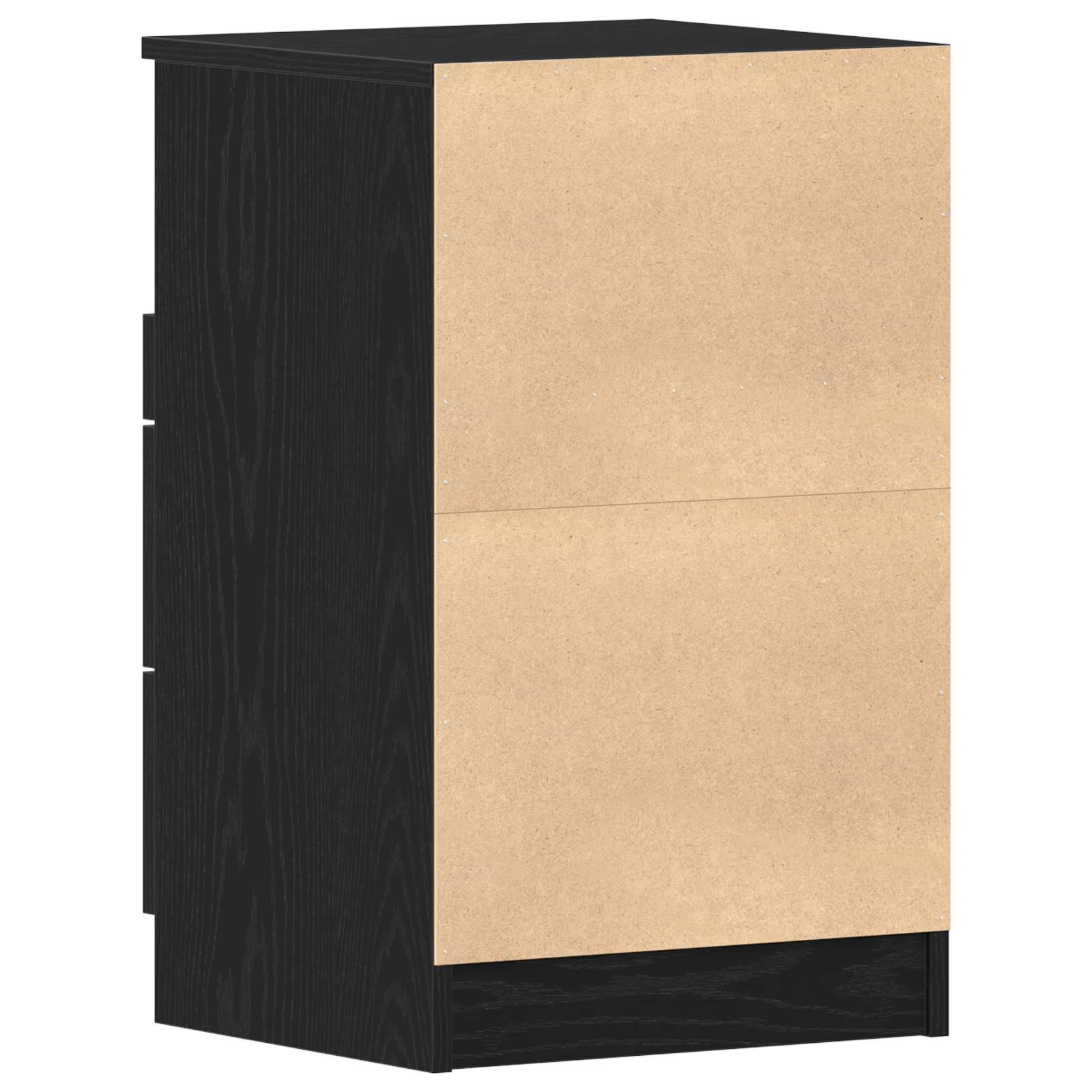 Noptieră Negru Stejar 40x35x65 cm Fabricată din Lemn Prelucrat GartenMobel Dekor