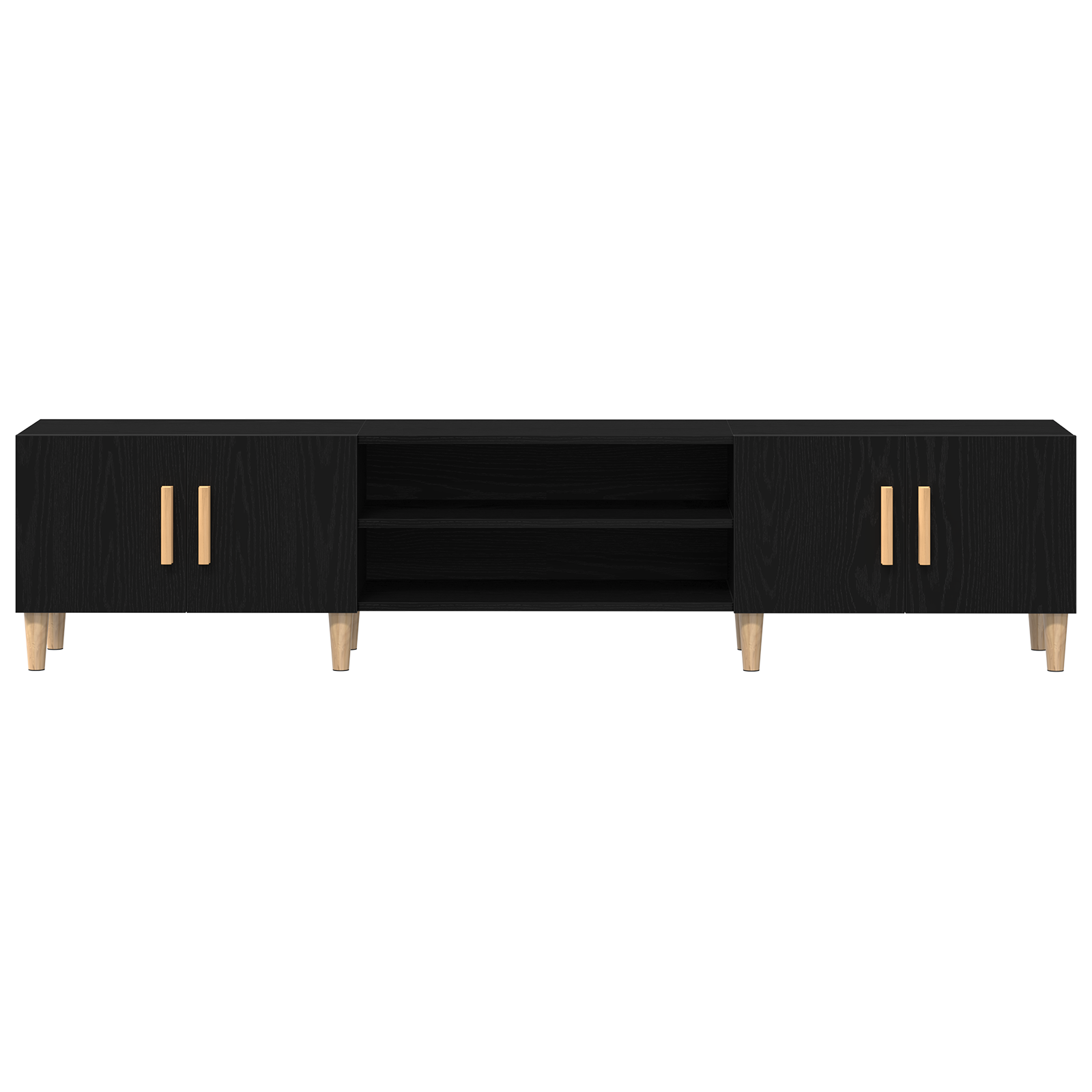 Dulap TV, stejar negru, 180x31,5x40 cm, lemn prelucrat GartenMobel Dekor