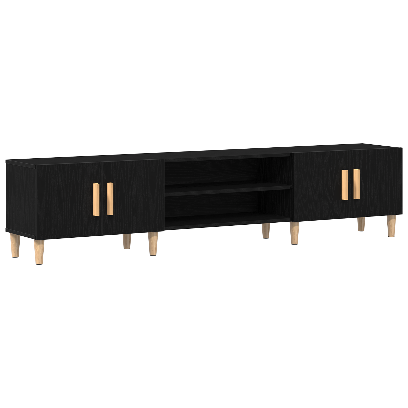 Dulap TV, stejar negru, 180x31,5x40 cm, lemn prelucrat GartenMobel Dekor