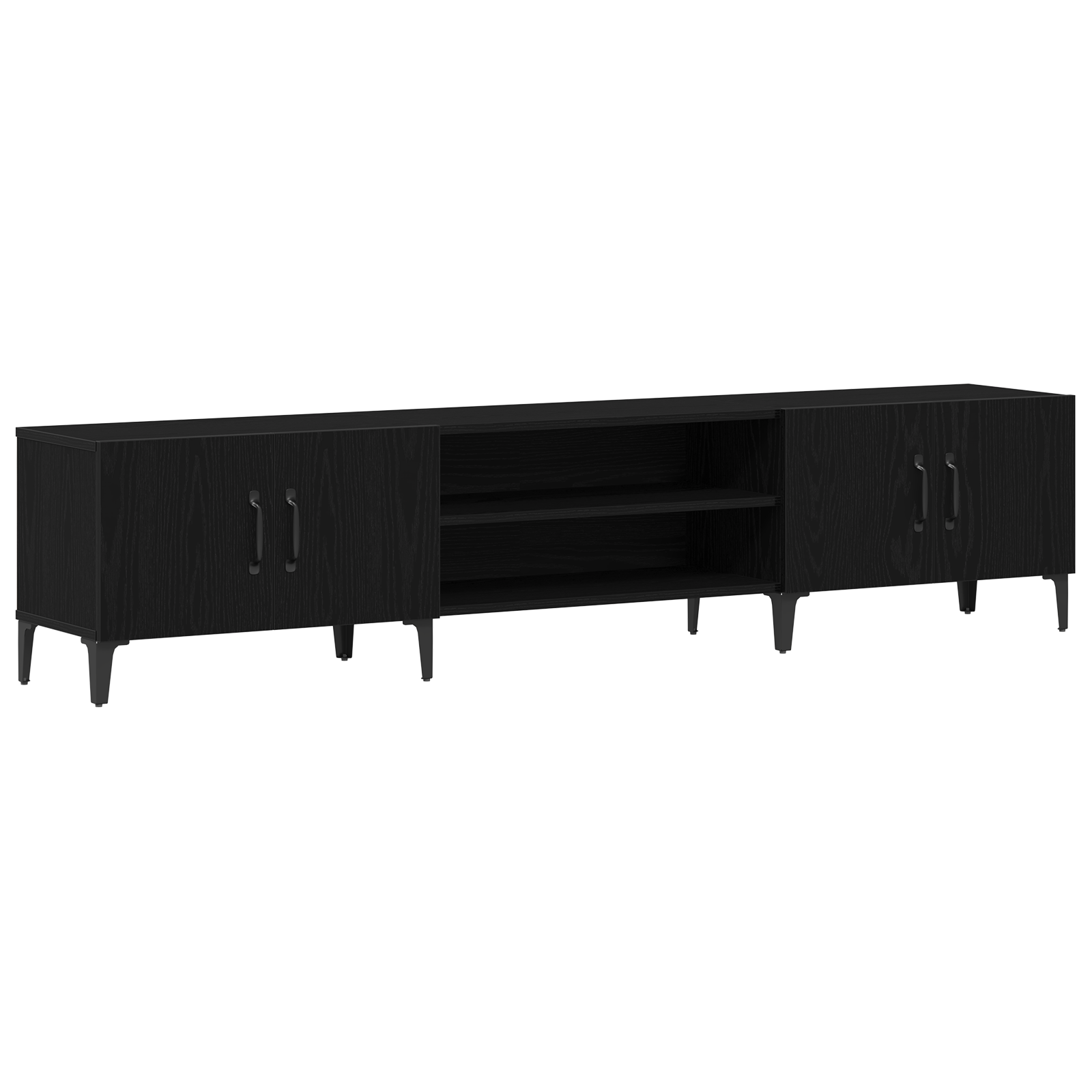 Dulap TV, stejar negru, 180x31,5x40 cm, lemn prelucrat GartenMobel Dekor