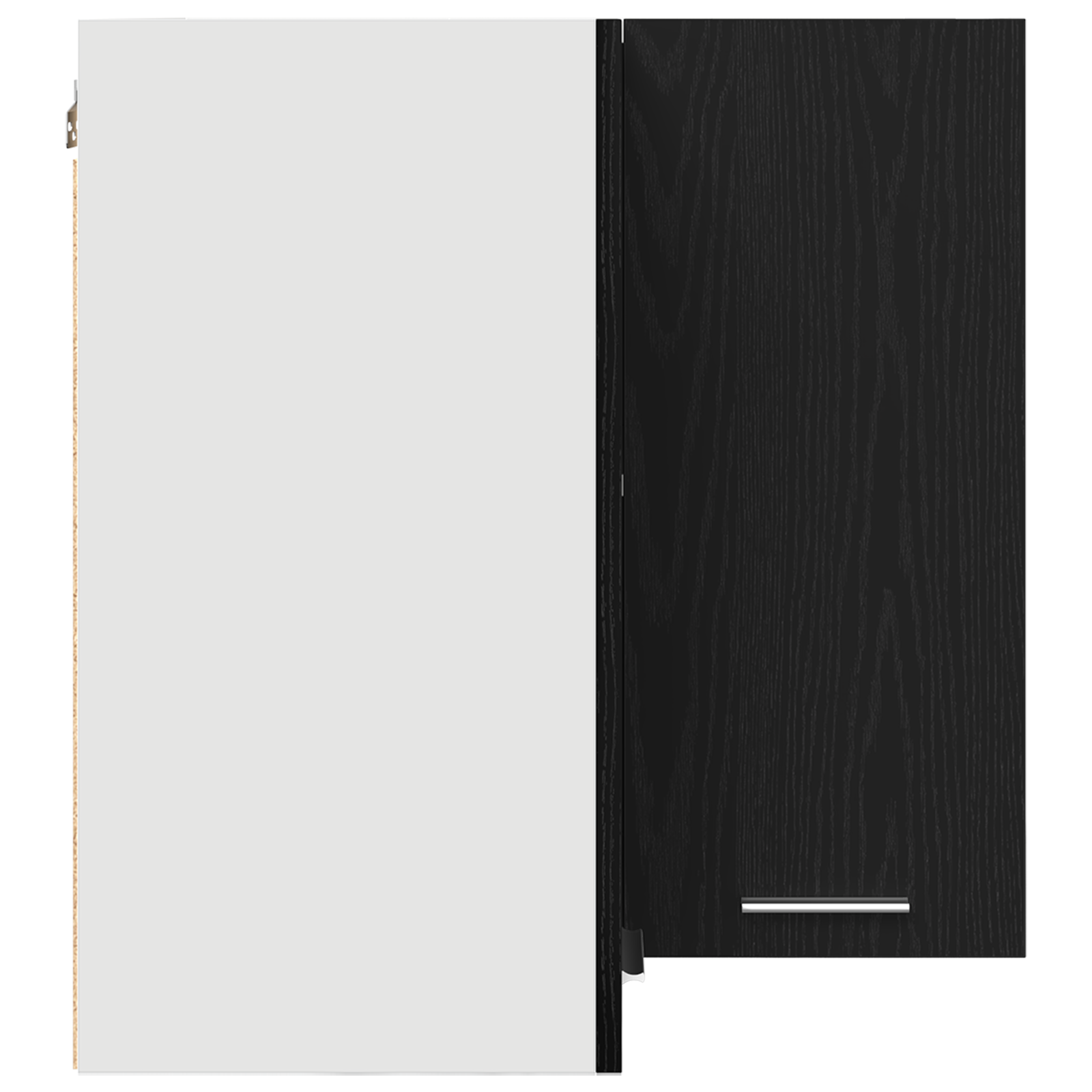 Dulap colțar suspendat  - Stejar negru - 57x57x60 cm - Fabricat din lemn prelucrat GartenMobel Dekor