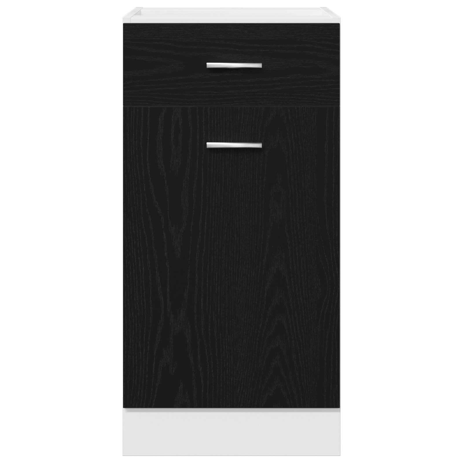 Dulap cu Sertar Inferior - Stejar Negru, 40x46x81.5 cm, Fabricat din Lemn Prelucrat GartenMobel Dekor