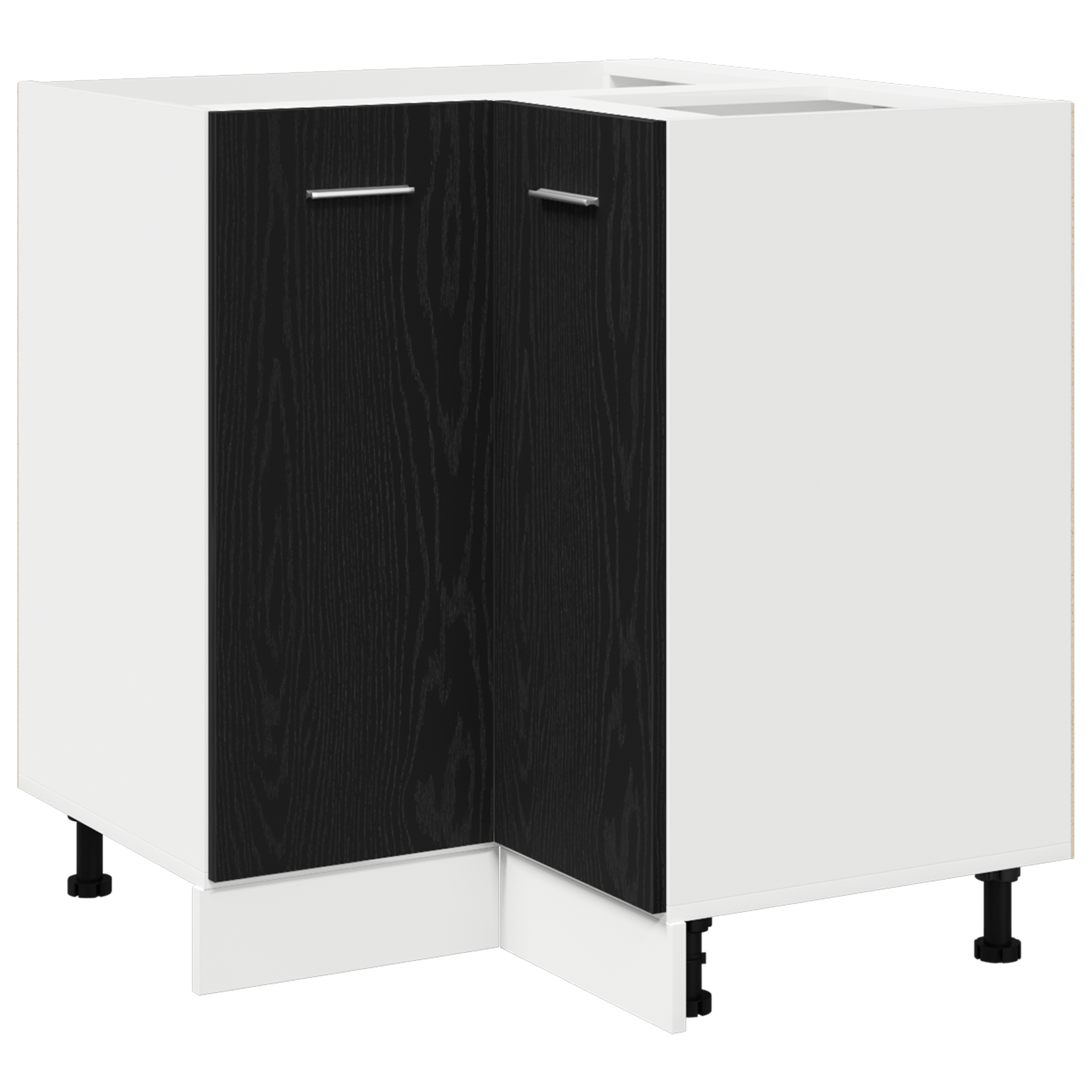 Dulap de colț Negru din stejar - 75.5x75.5x81.5 cm GartenMobel Dekor