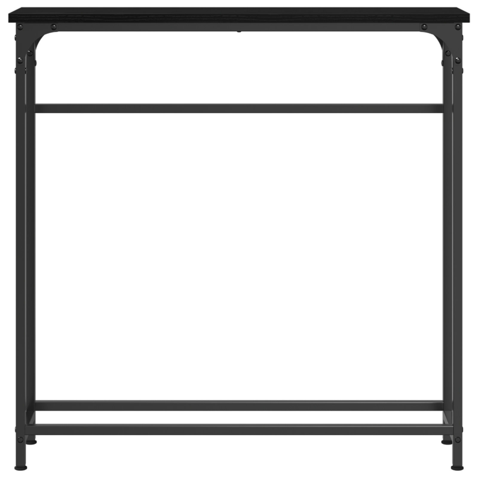 Masă Consolă Negru Stejar 75x19,5x75 cm Lemn prelucrat GartenMobel Dekor