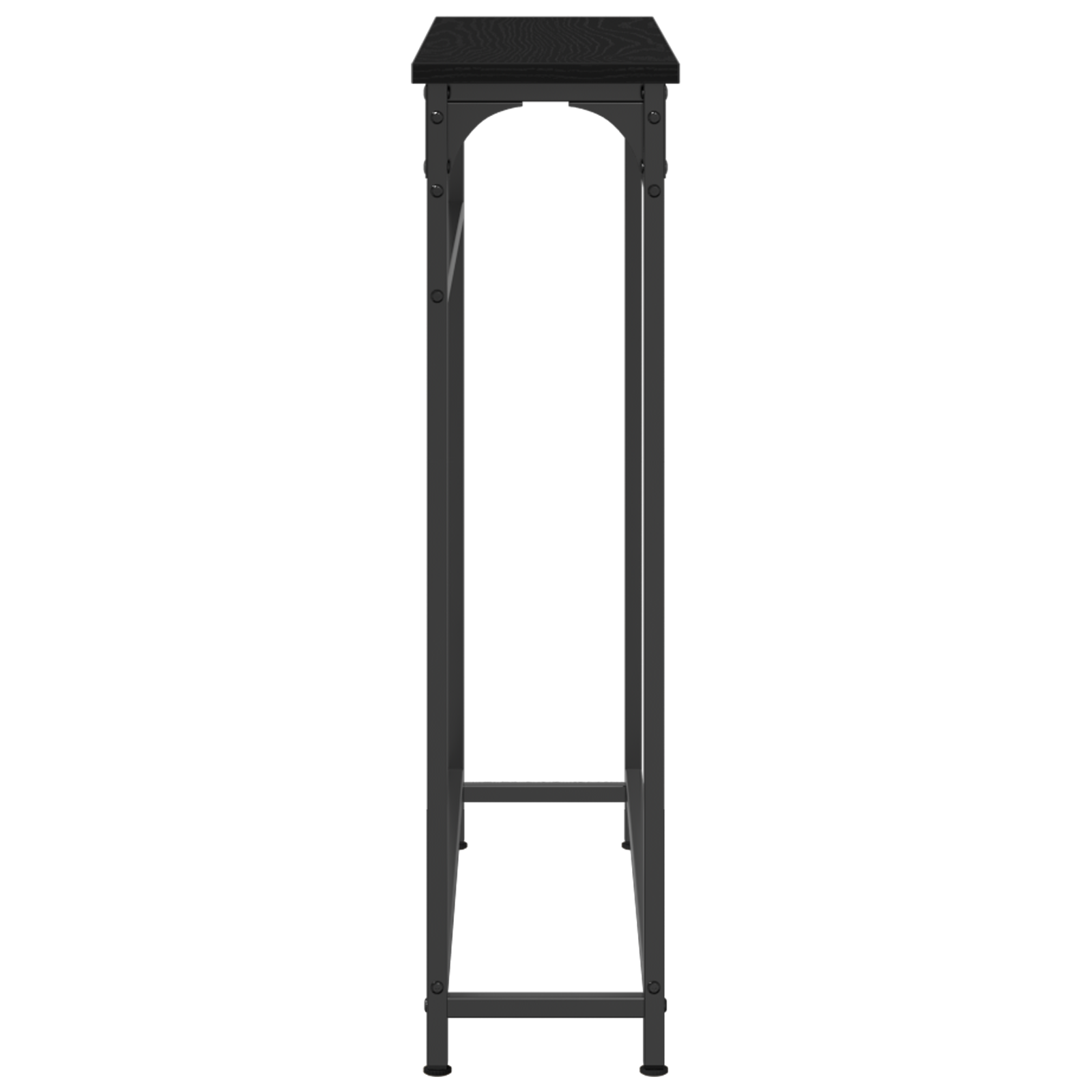 Masă Consolă Negru Stejar 75x19,5x75 cm Lemn prelucrat GartenMobel Dekor
