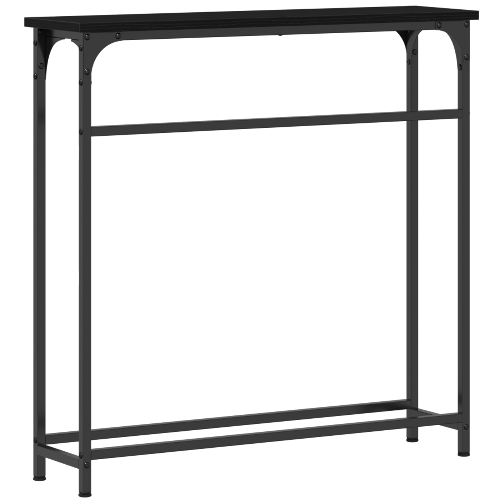 Masă Consolă Negru Stejar 75x19,5x75 cm Lemn prelucrat GartenMobel Dekor