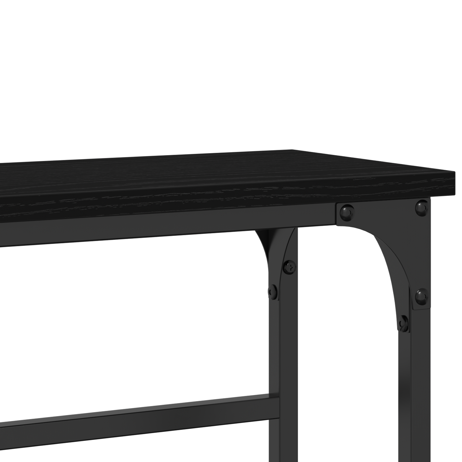 Masă Consolă Negru Stejar 75x19,5x75 cm Lemn prelucrat GartenMobel Dekor