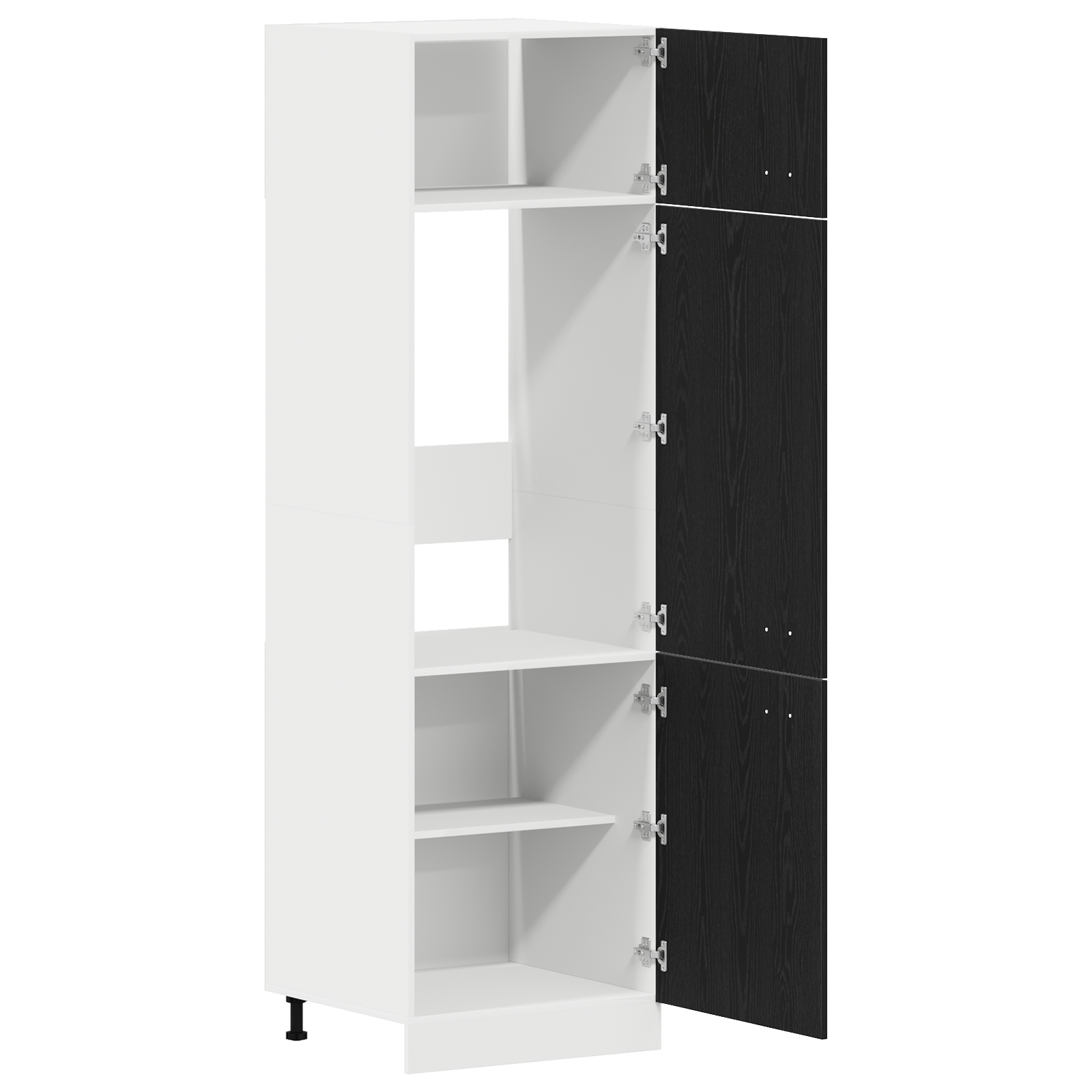 Dulap Frigidere  în Stejar Negru - 60x57x207 cm, Fabricat din Lemn Prelucrat GartenMobel Dekor