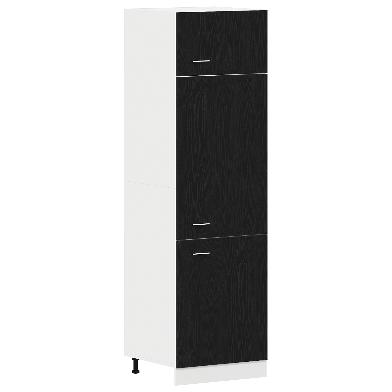 Dulap Frigidere  în Stejar Negru - 60x57x207 cm, Fabricat din Lemn Prelucrat GartenMobel Dekor