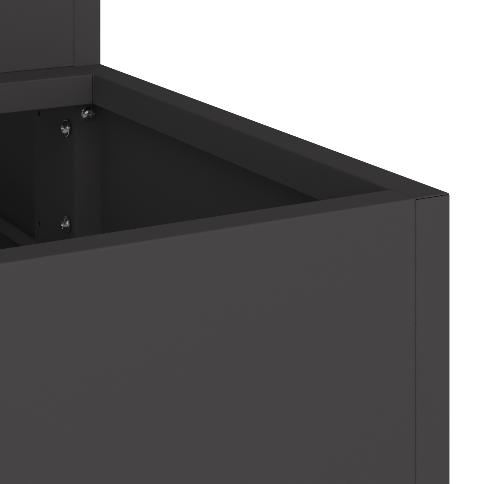 Ghivece pentru grădină 3-nivele 90x90x35 cm Oțel Negru GartenMobel Dekor