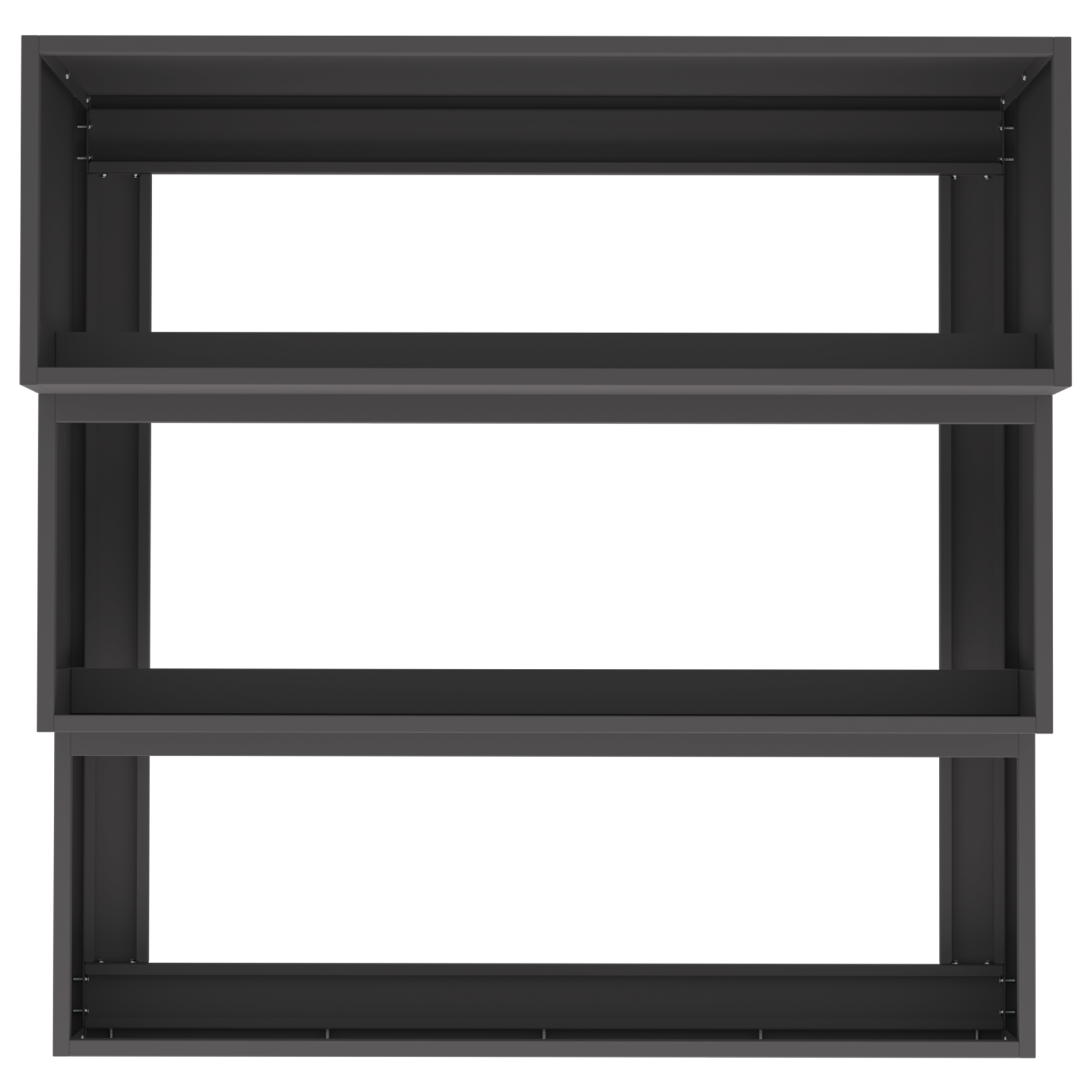 Ghivece pentru grădină 3-nivele 90x90x35 cm Oțel Negru GartenMobel Dekor