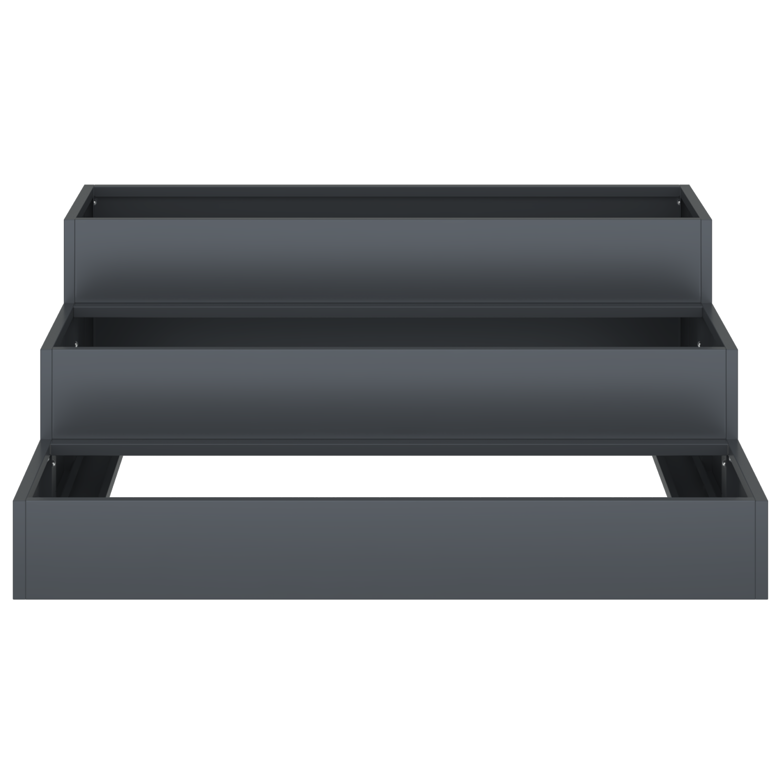 Ghiveci de Grădină 3-Tier 90x90x35 cm Oțel Antracit GartenMobel Dekor