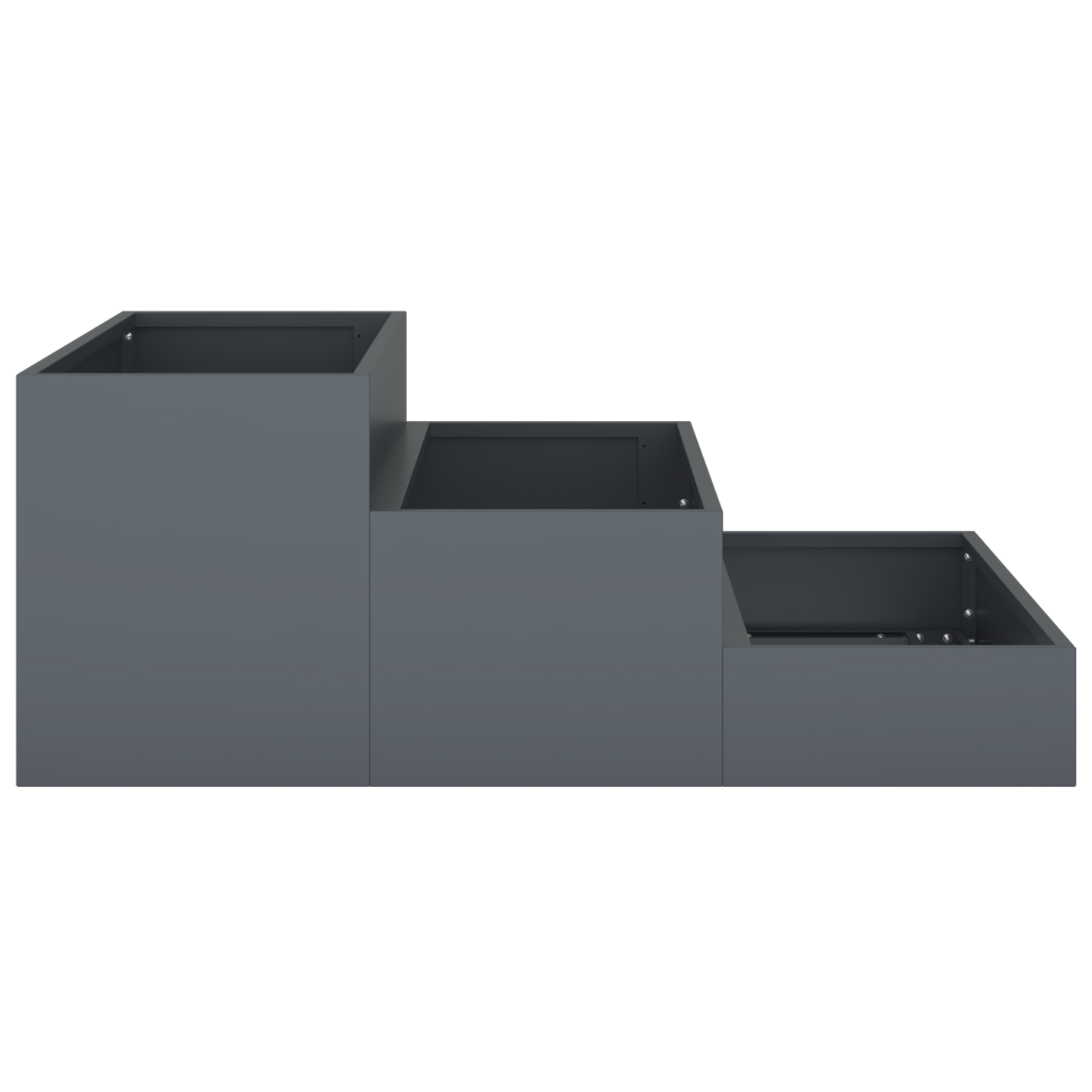 Ghiveci de Grădină 3-Tier 90x90x35 cm Oțel Antracit GartenMobel Dekor